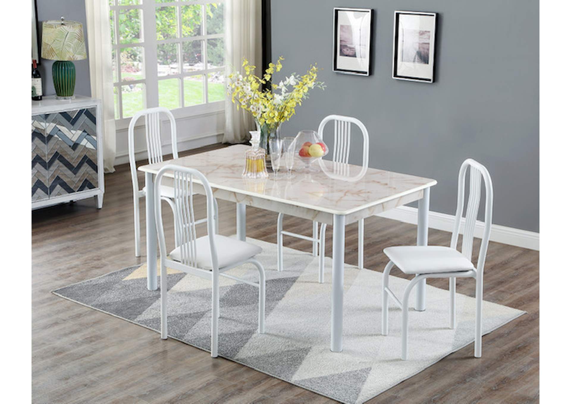 D3413A Almond Marble Top Table image 1