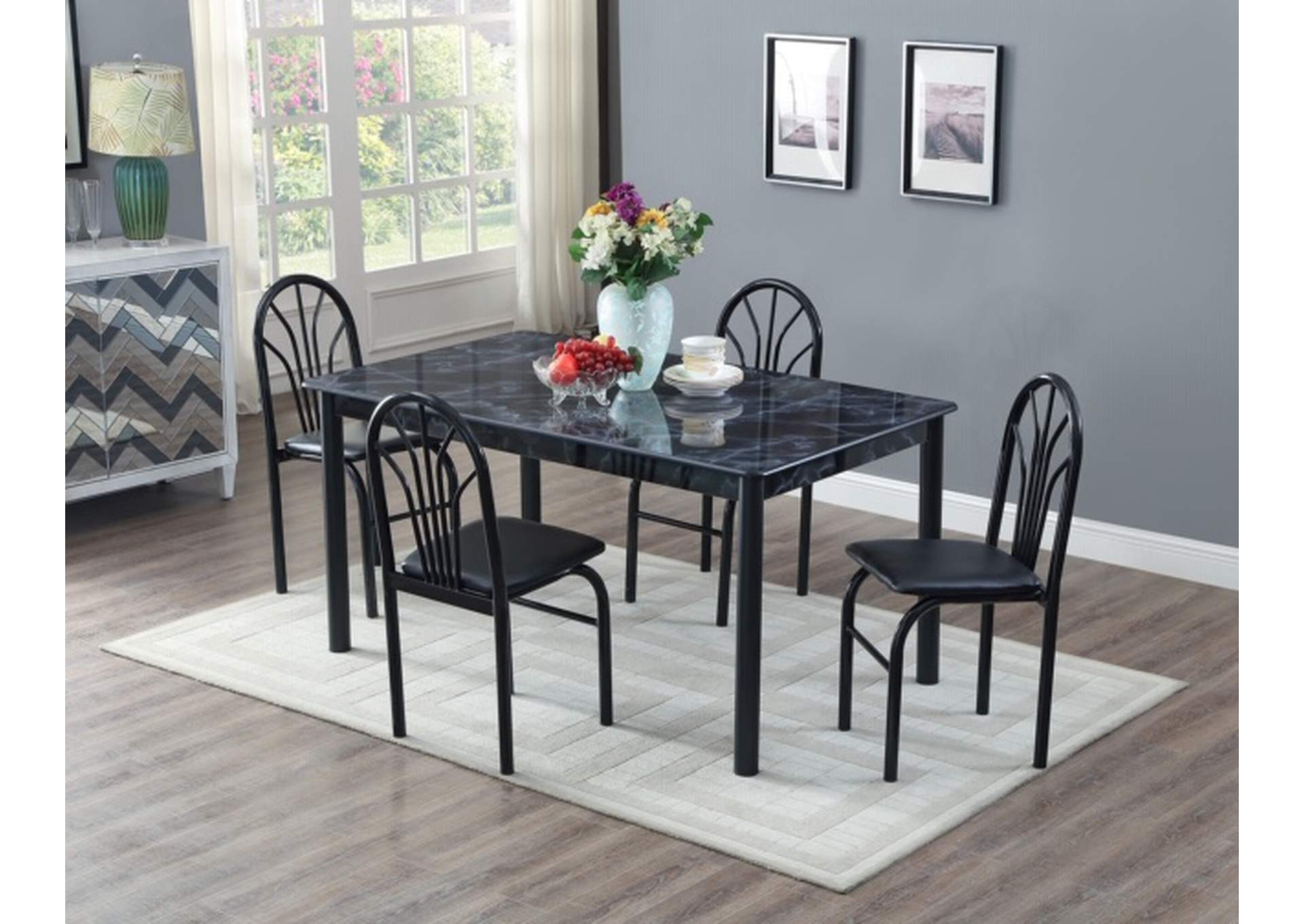 D3605K Black Welded Chair 4 In 1 Box