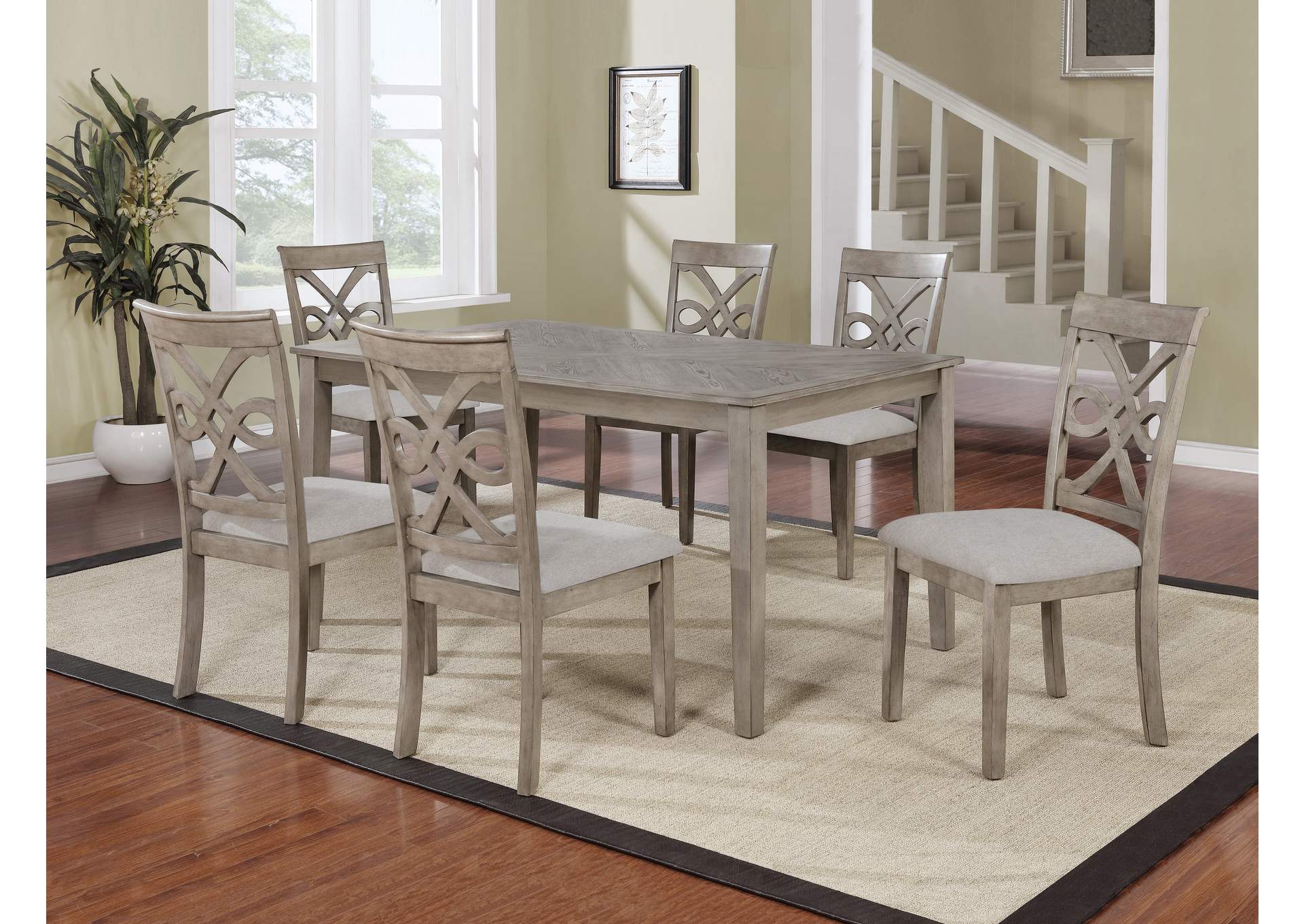 D3799 7 Piece Dining Set 7 In 1 image 1