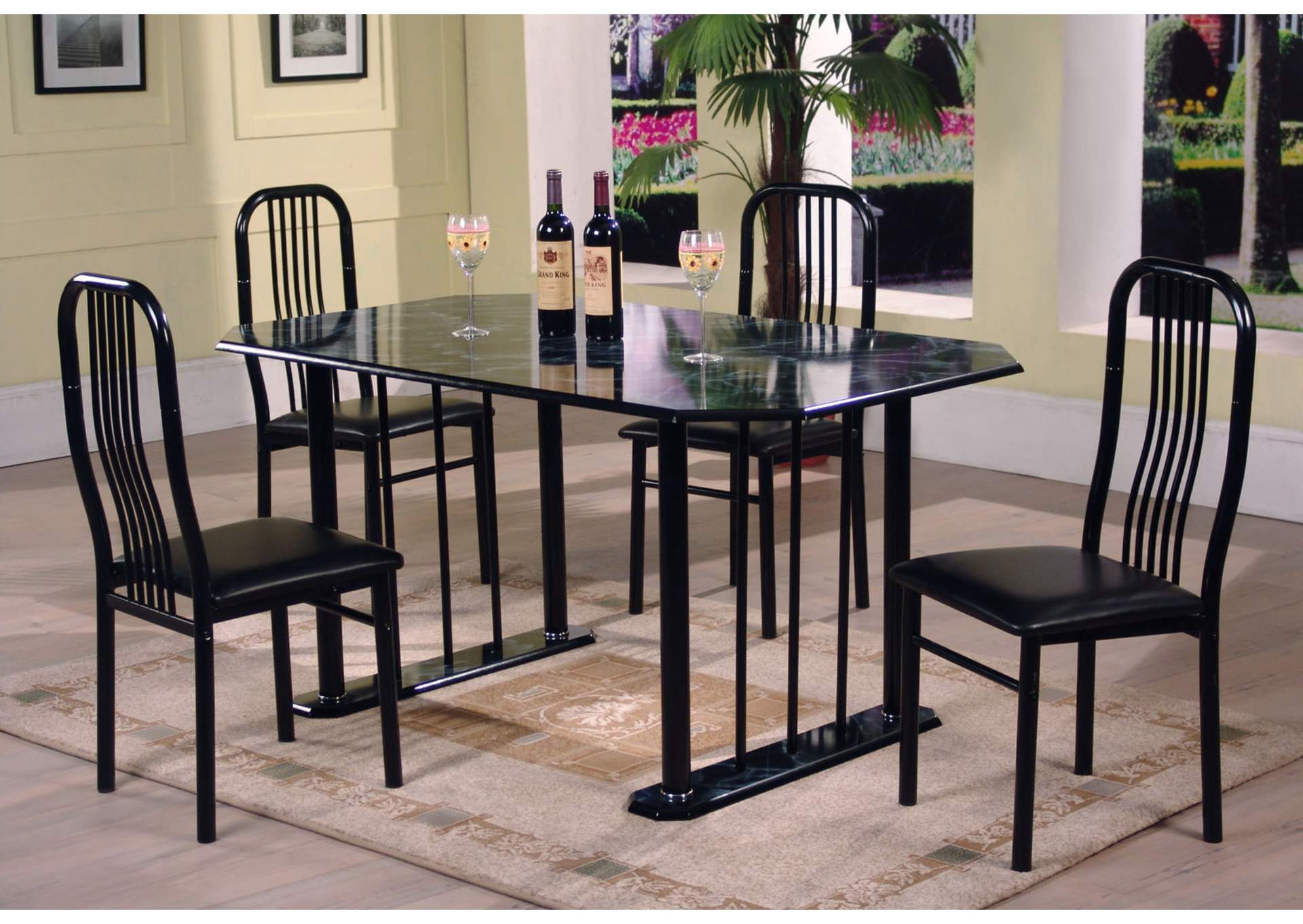 3213K Black Welded Curve Back Chair 4 In 1 Box image 1