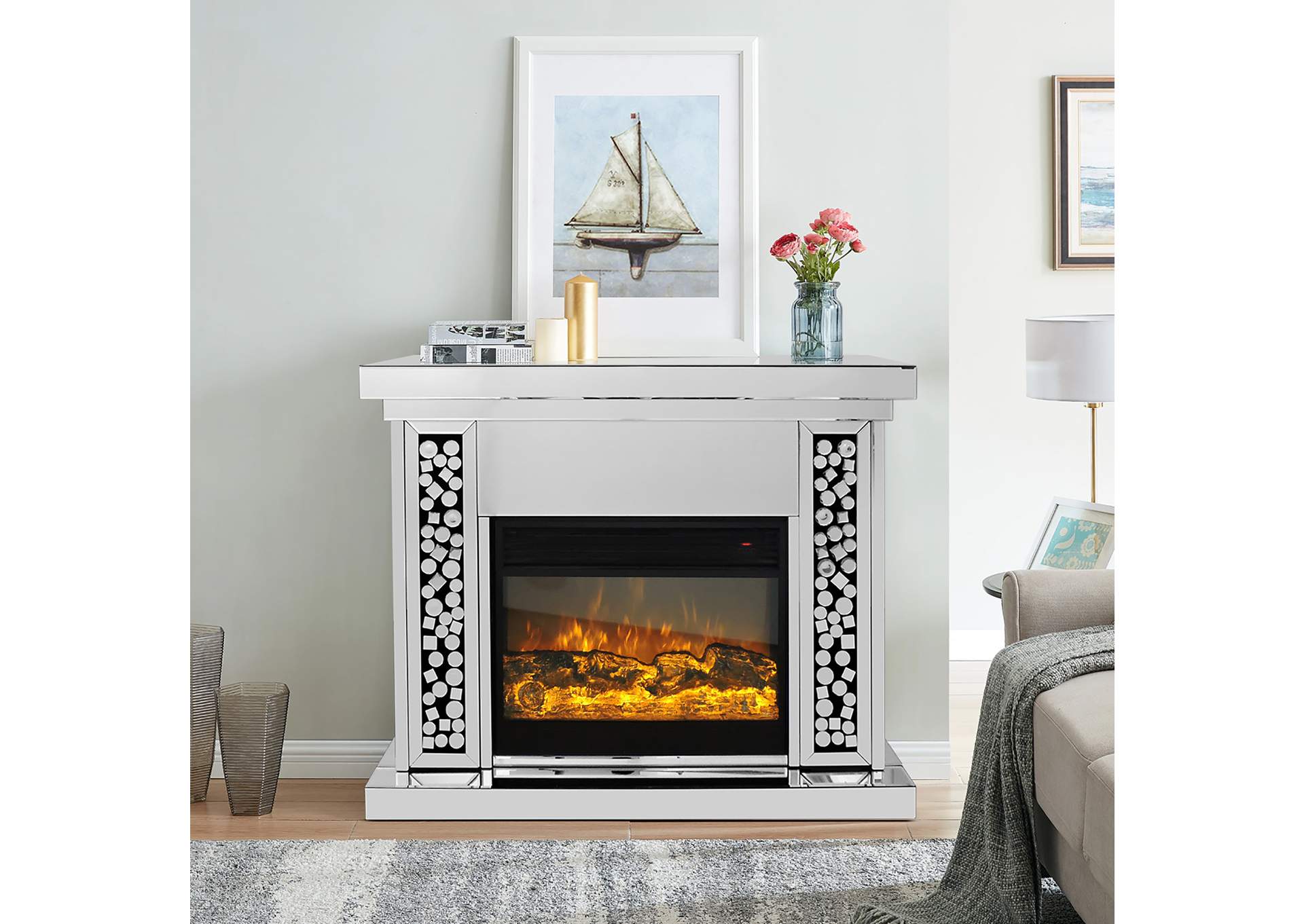 F0003 Fireplace With Heater