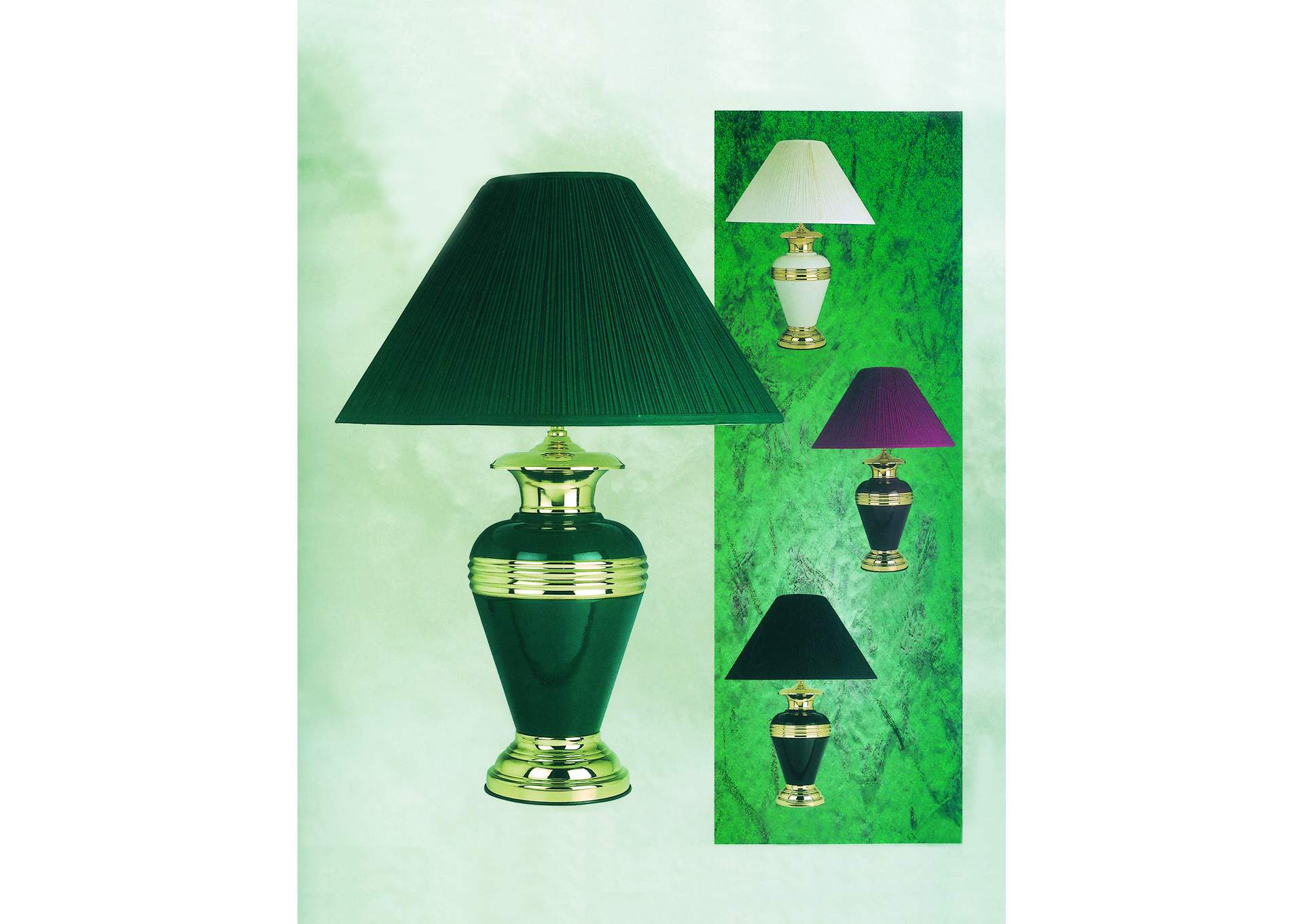 Ok5100 Hunter Green Metal Table Lamp image 1