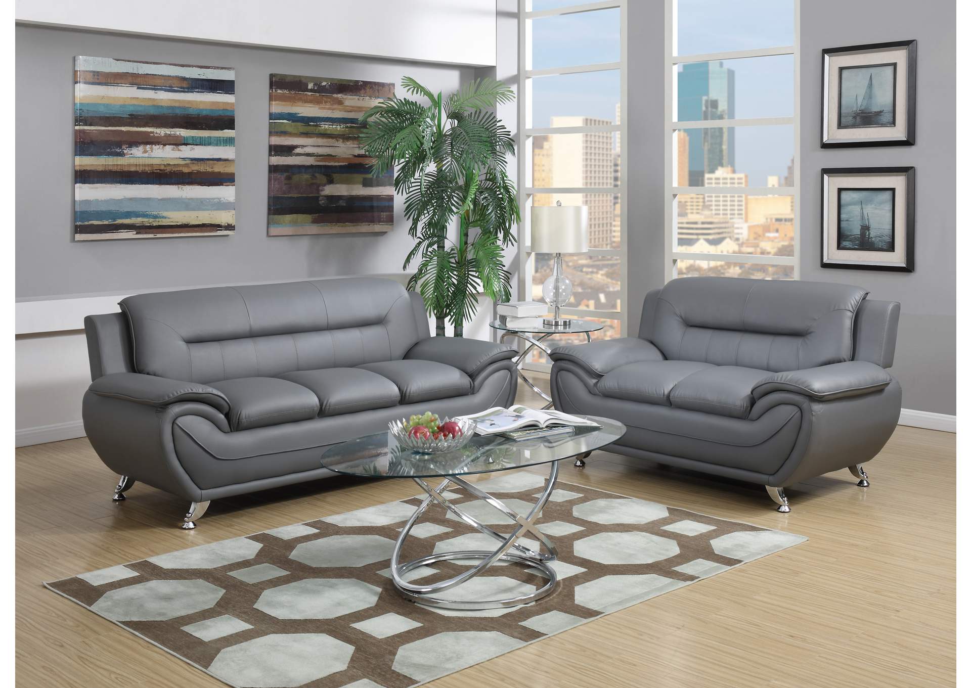 U2702 Grey Sofa image 1