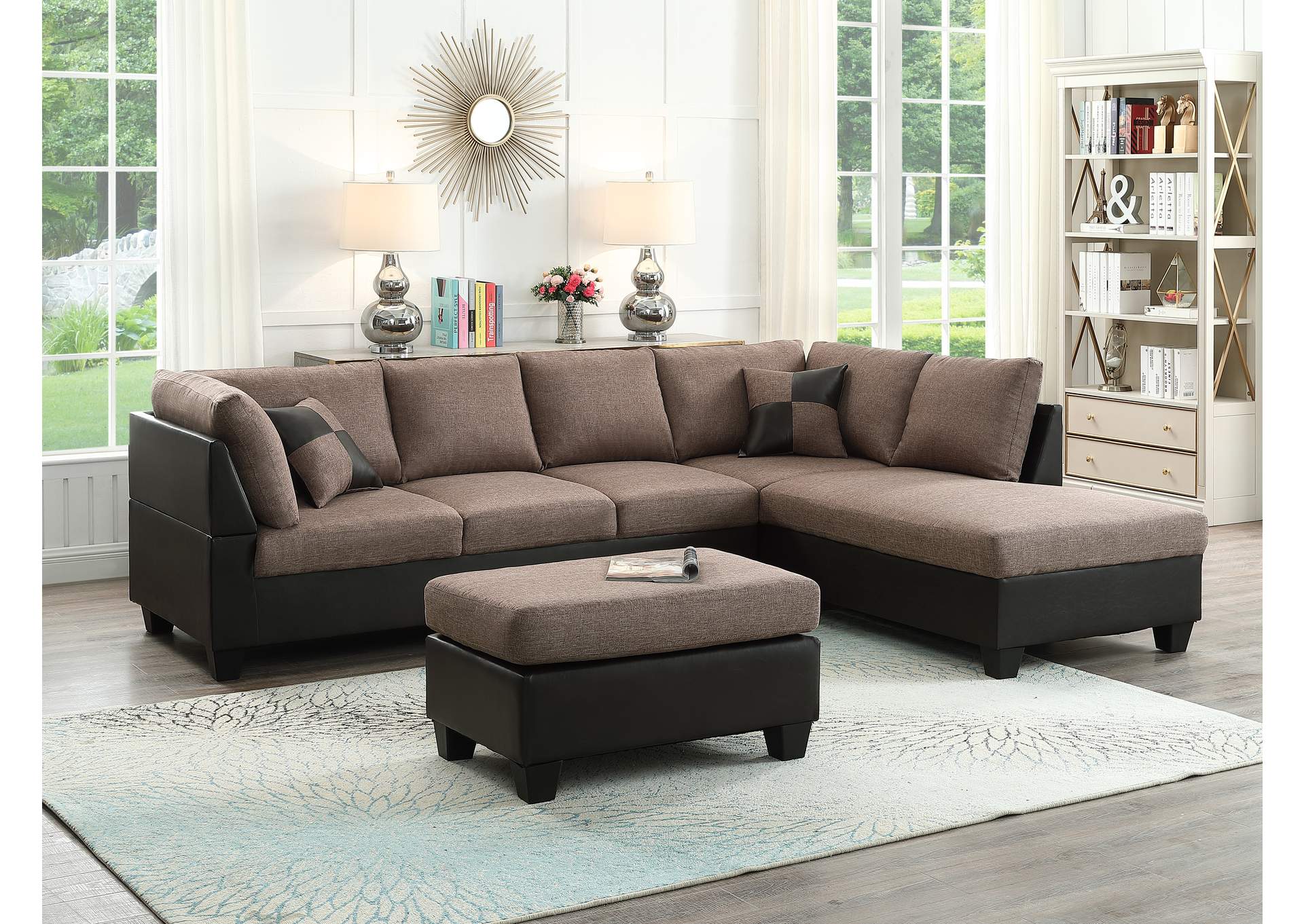 U5017 Brown Sectional image 1
