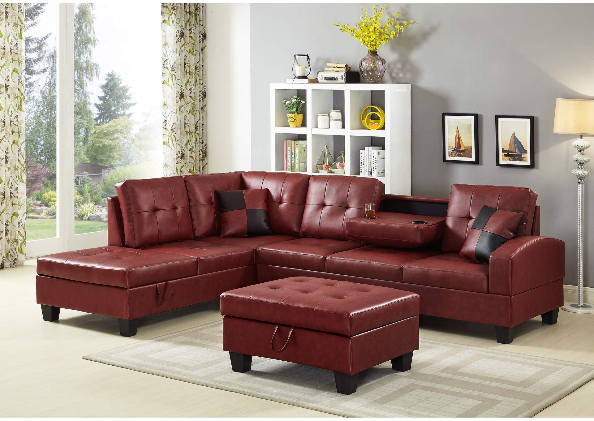 U5700 Red Sectional image 1