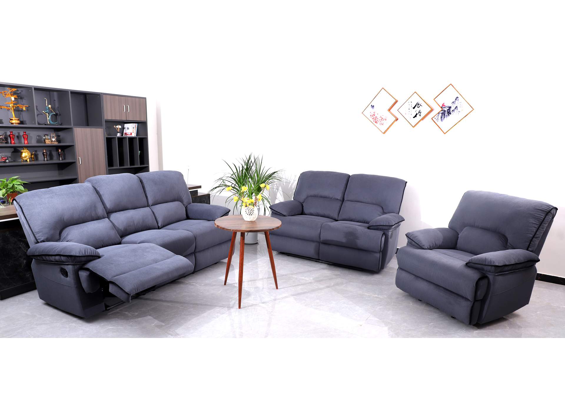 U9079 Grey Sofa And Loveseat image 1