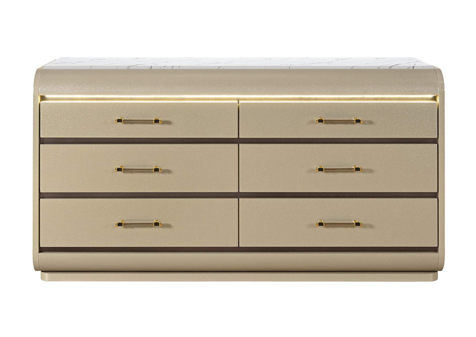GENESIS GOLD DRESSER WITH LED image 1