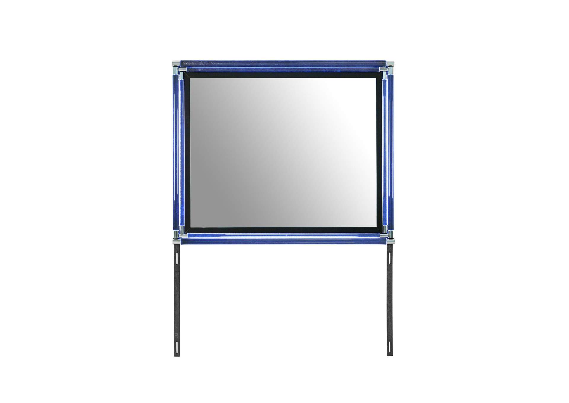 LANDO BLACK MIRROR WITH LED image 1