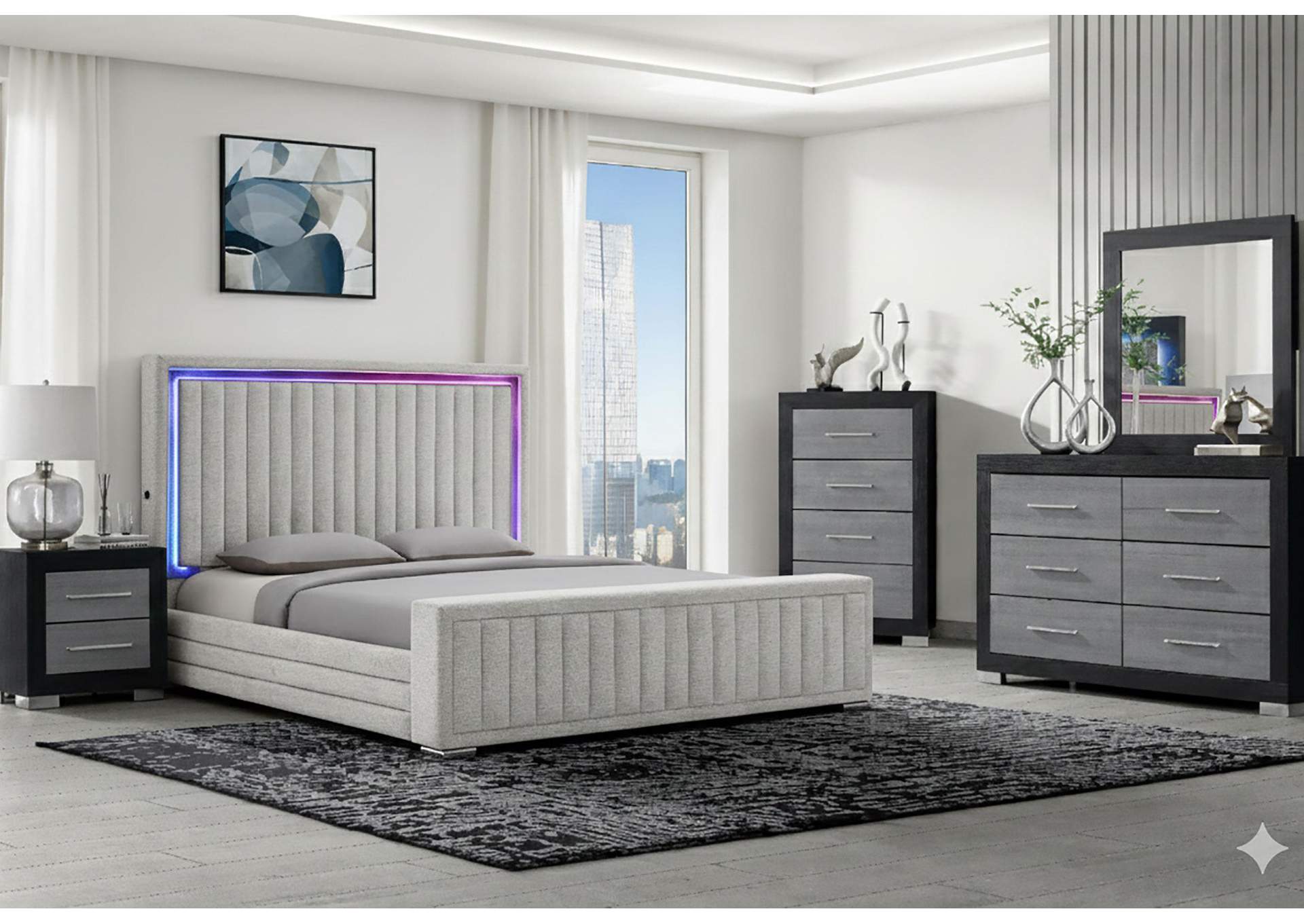 ELIAS - EMMA REGULAR FB NATURAL KING BED GROUP image 1