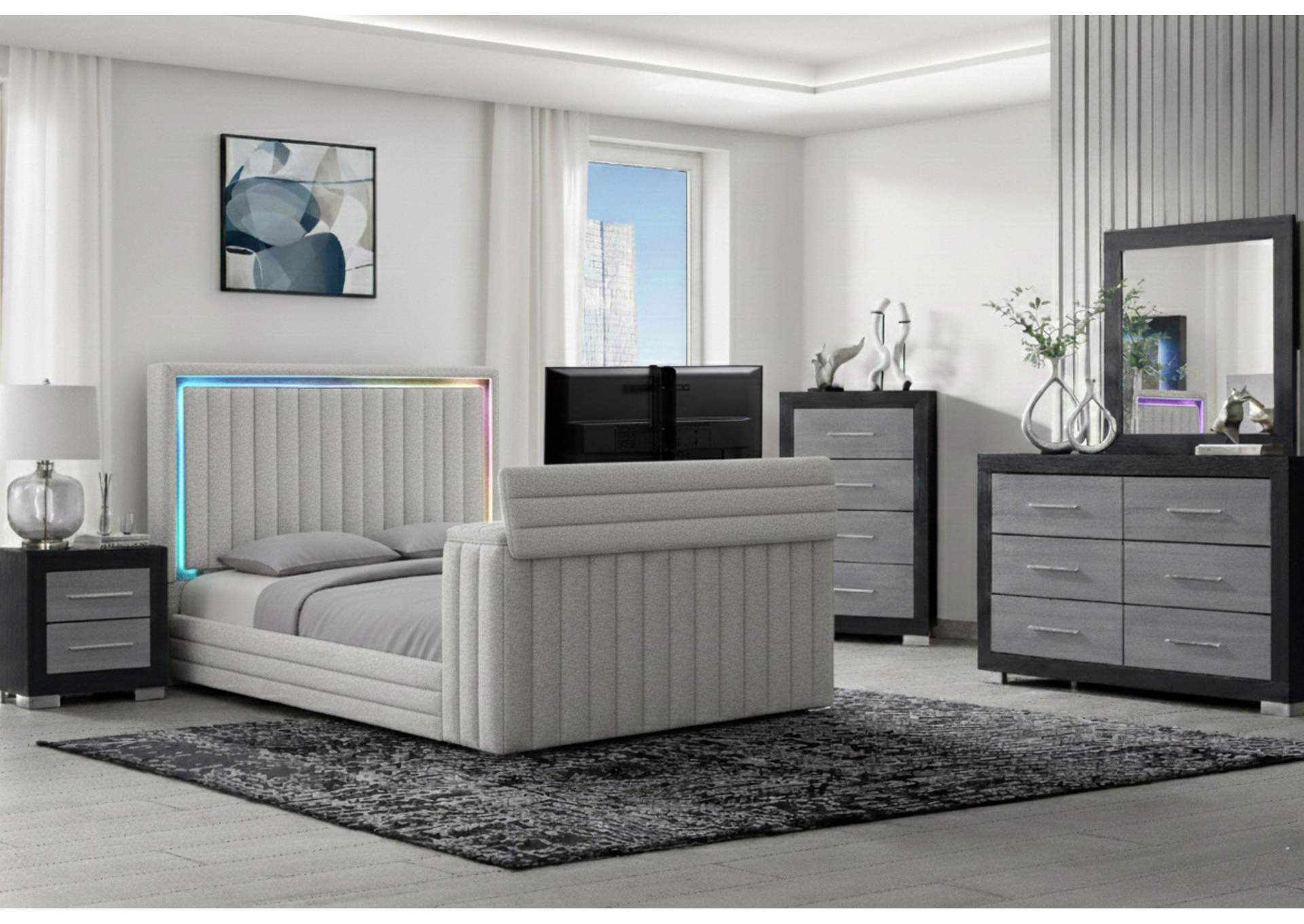 ELIAS - EMMA TV FB BLACK QUEEN BED GROUP image 1
