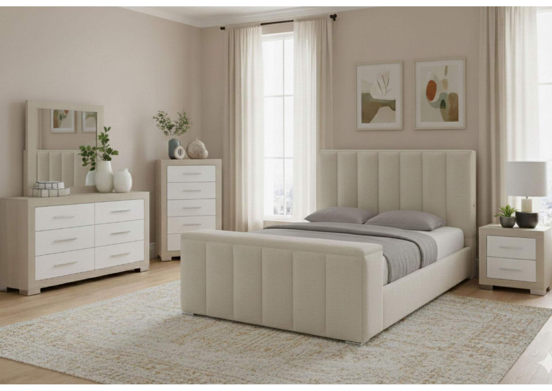 SERENITY - EMMA CREMA KING BED GROUP image 1