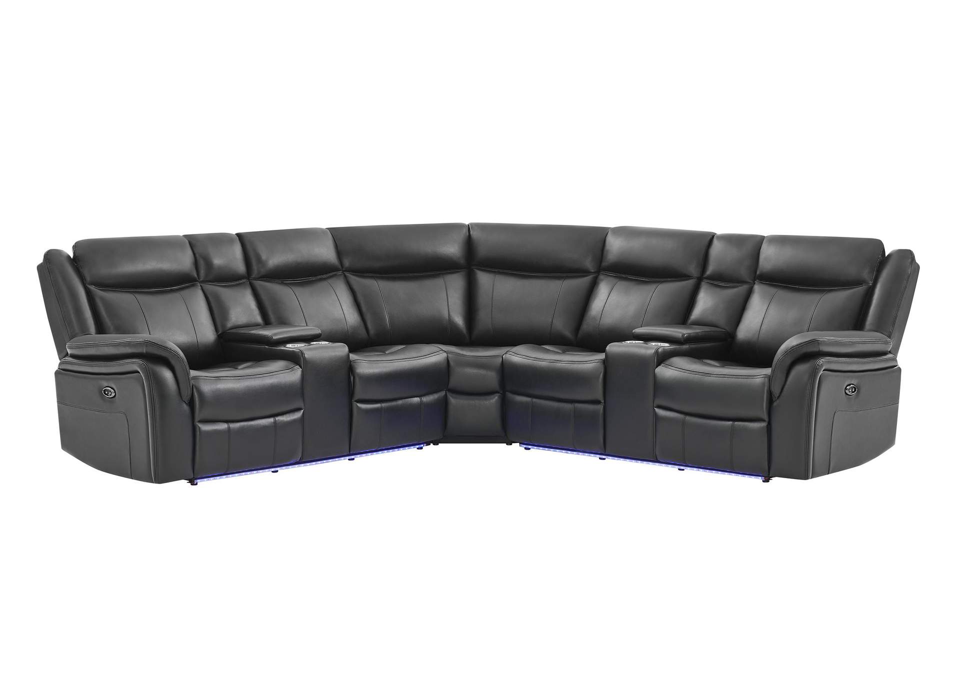 UM02 BLACK SECTIONAL image 1