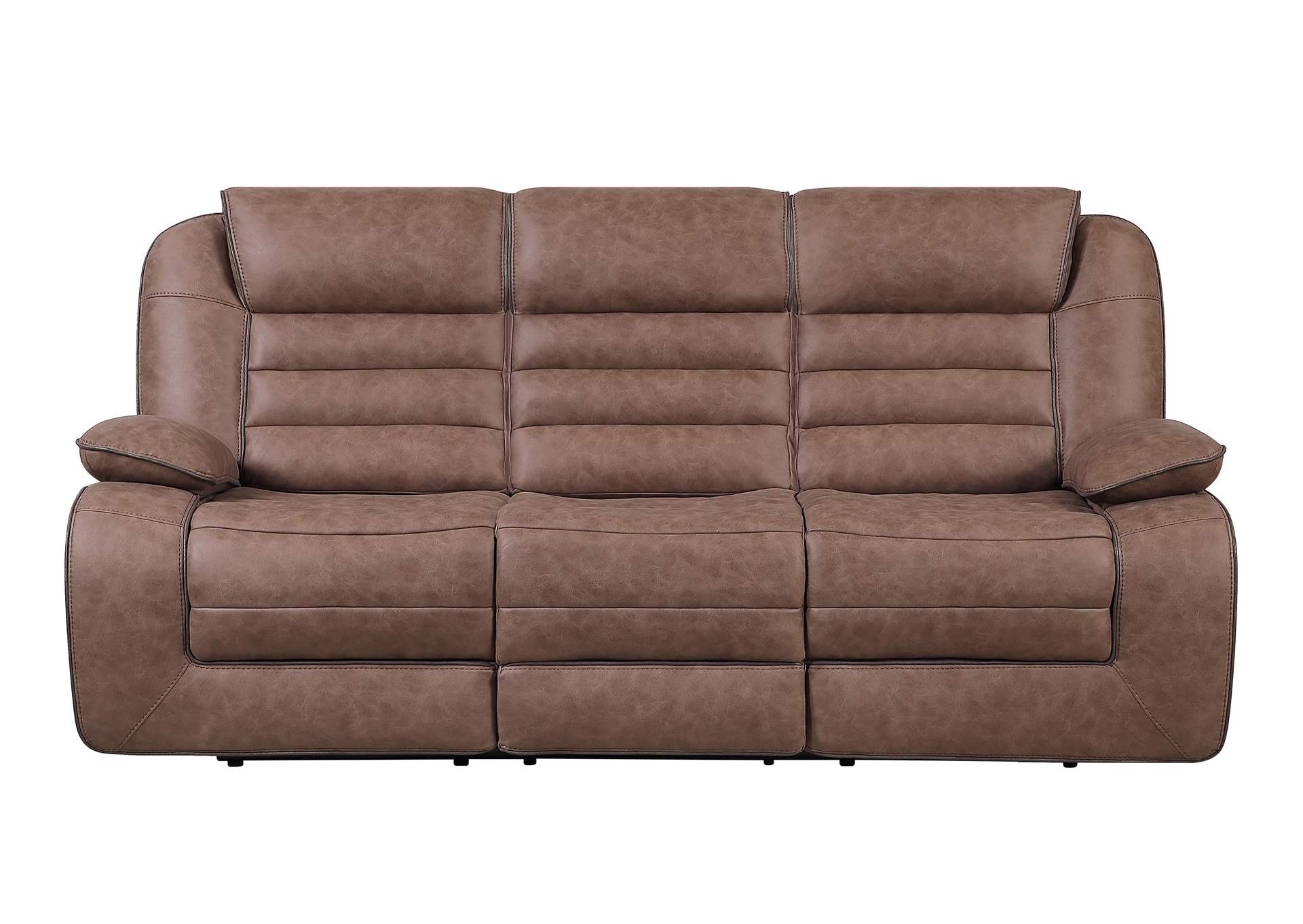 U2250 BROWN RECLINING SOFA image 1