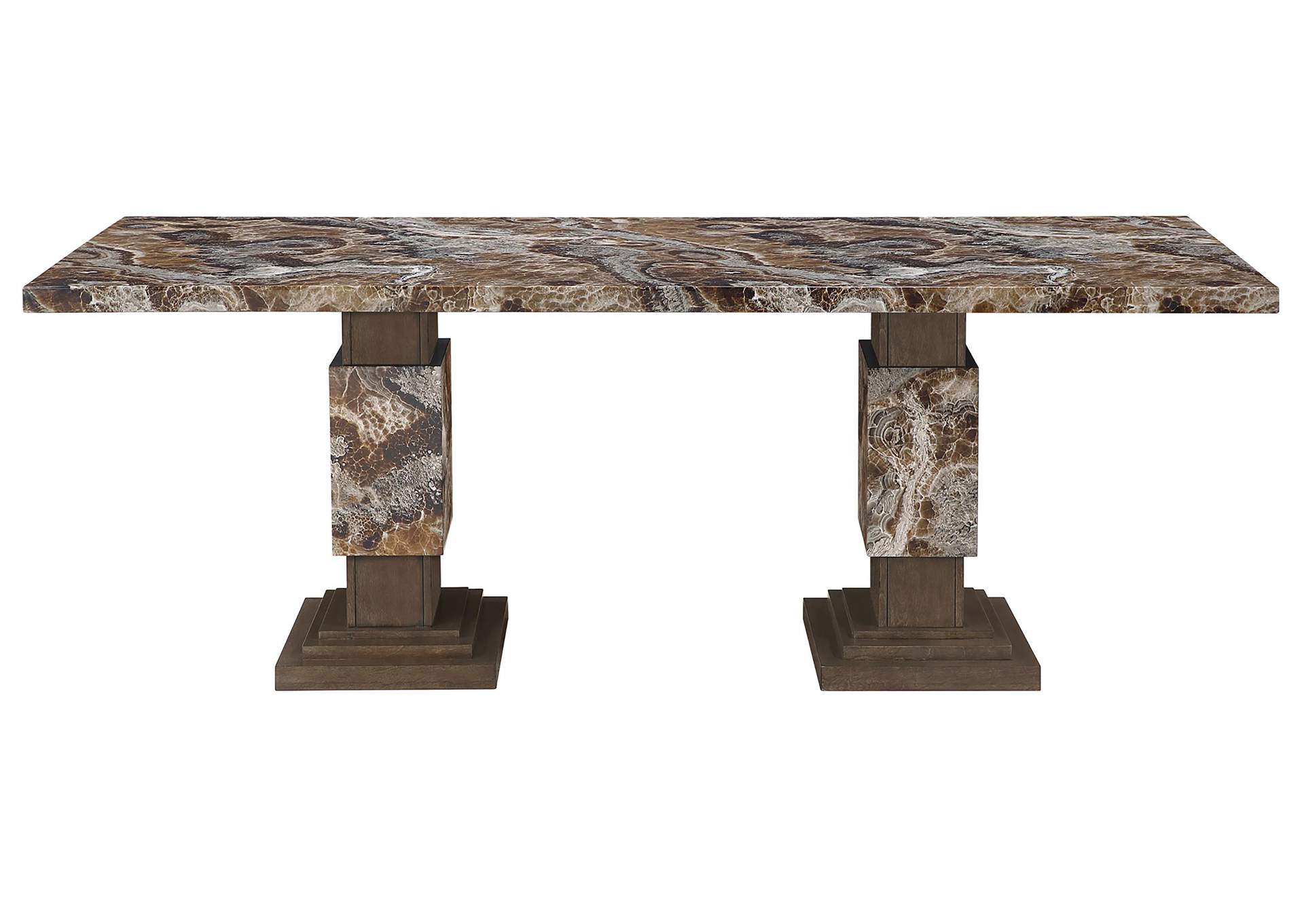 D12 BROWN DINING TABLE image 1