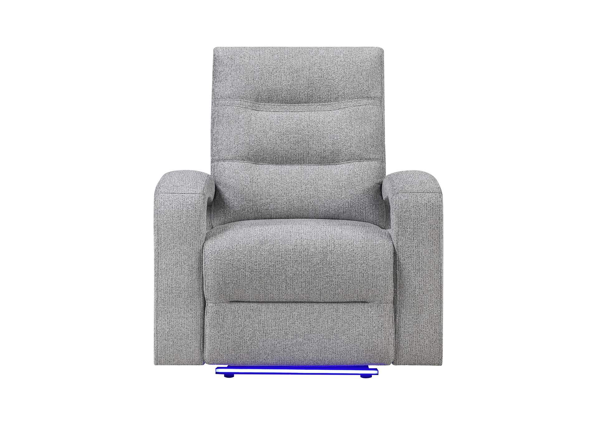 U6611 GREY 15 POWER RECLINER WITH LED image 1