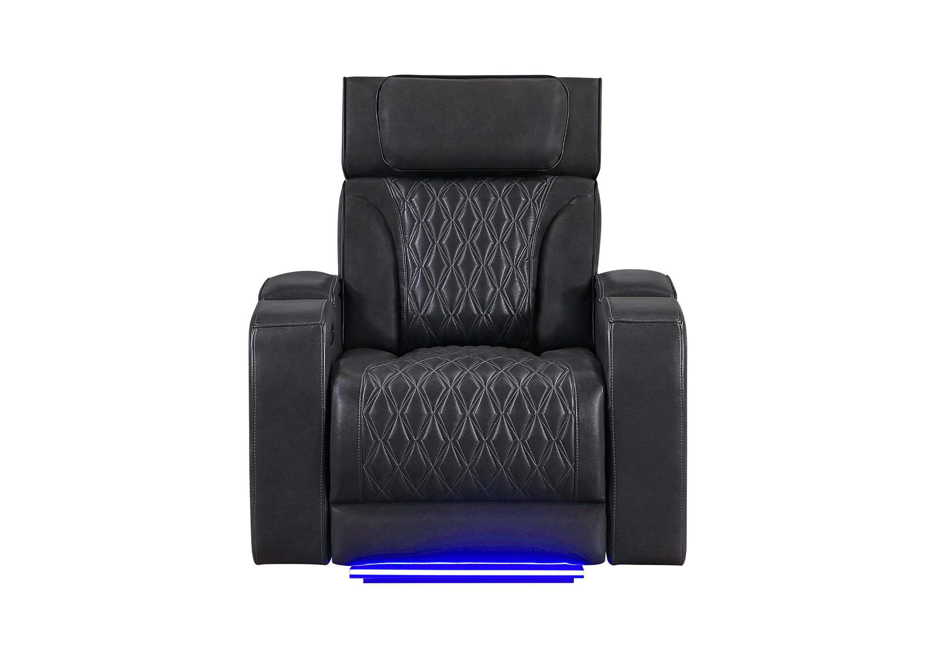U8611 BLANCHE CHARCOAL POWER RECLINER WITH POWER HEADREST AND LED image 1