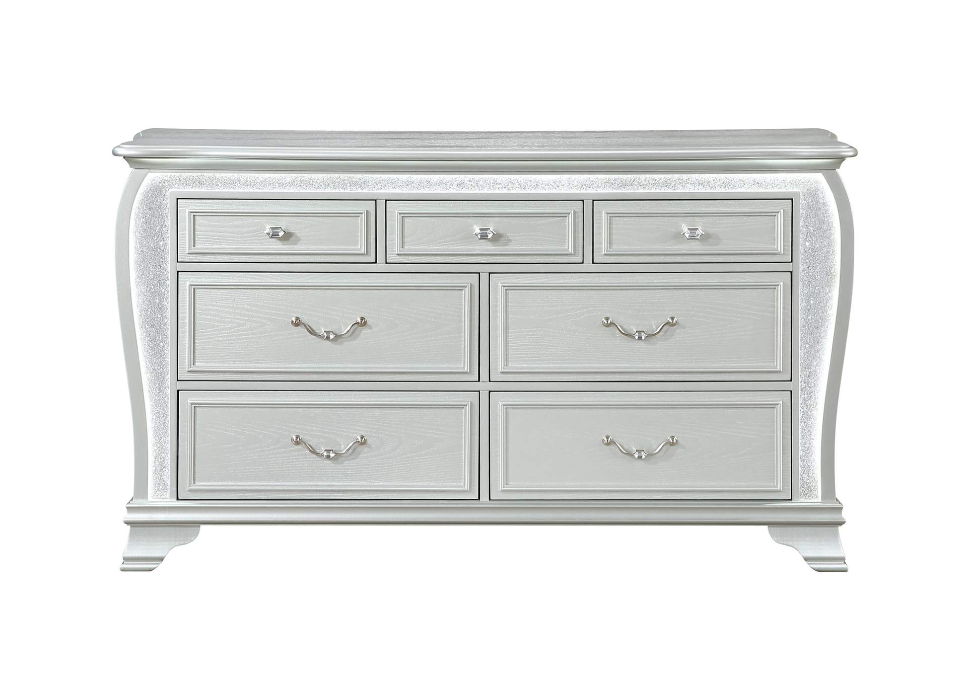 ARIA SILVER DRESSER WITH LED image 1