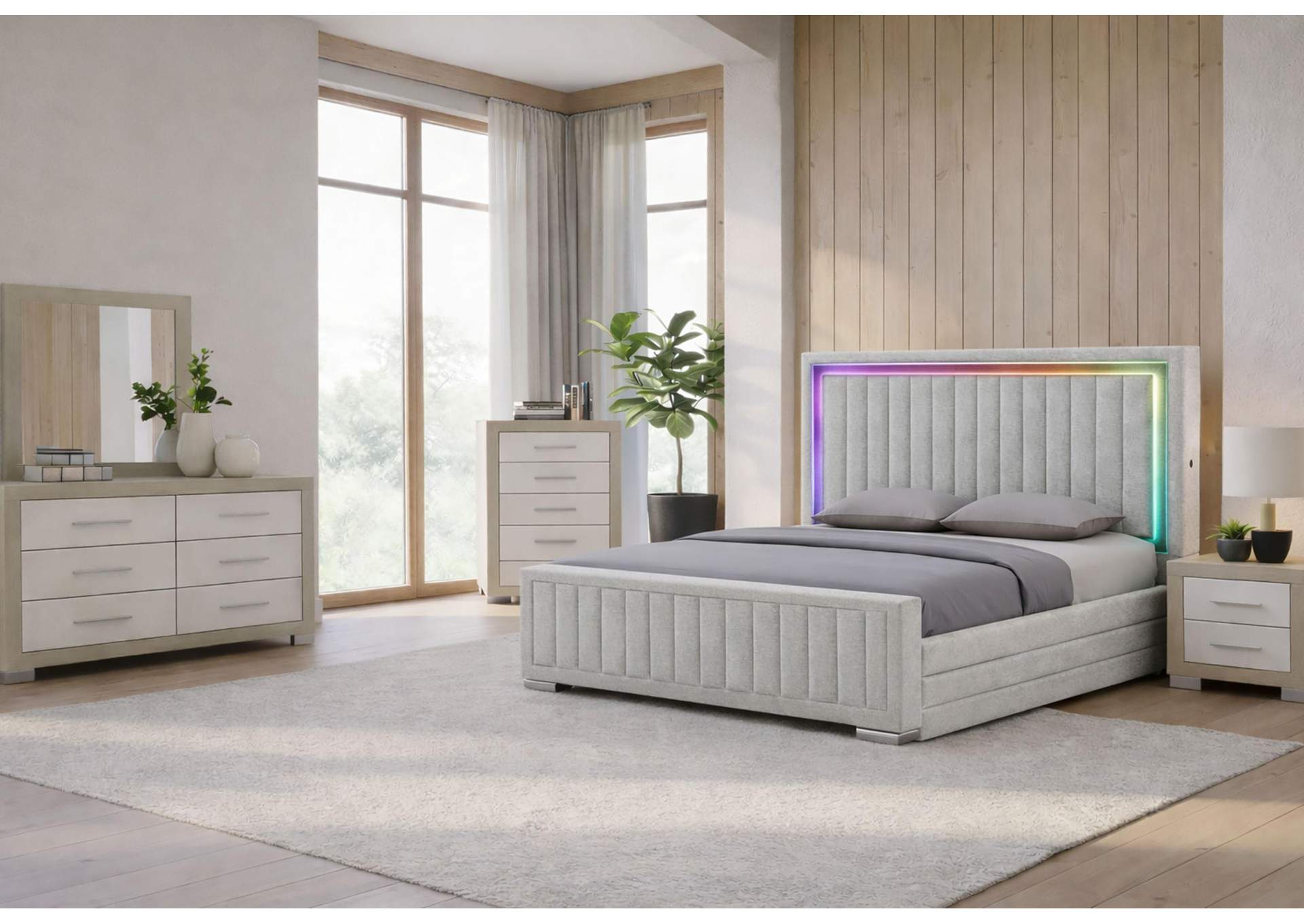 ELIAS - EMMA REGULAR FB NATURAL QUEEN BED GROUP image 1