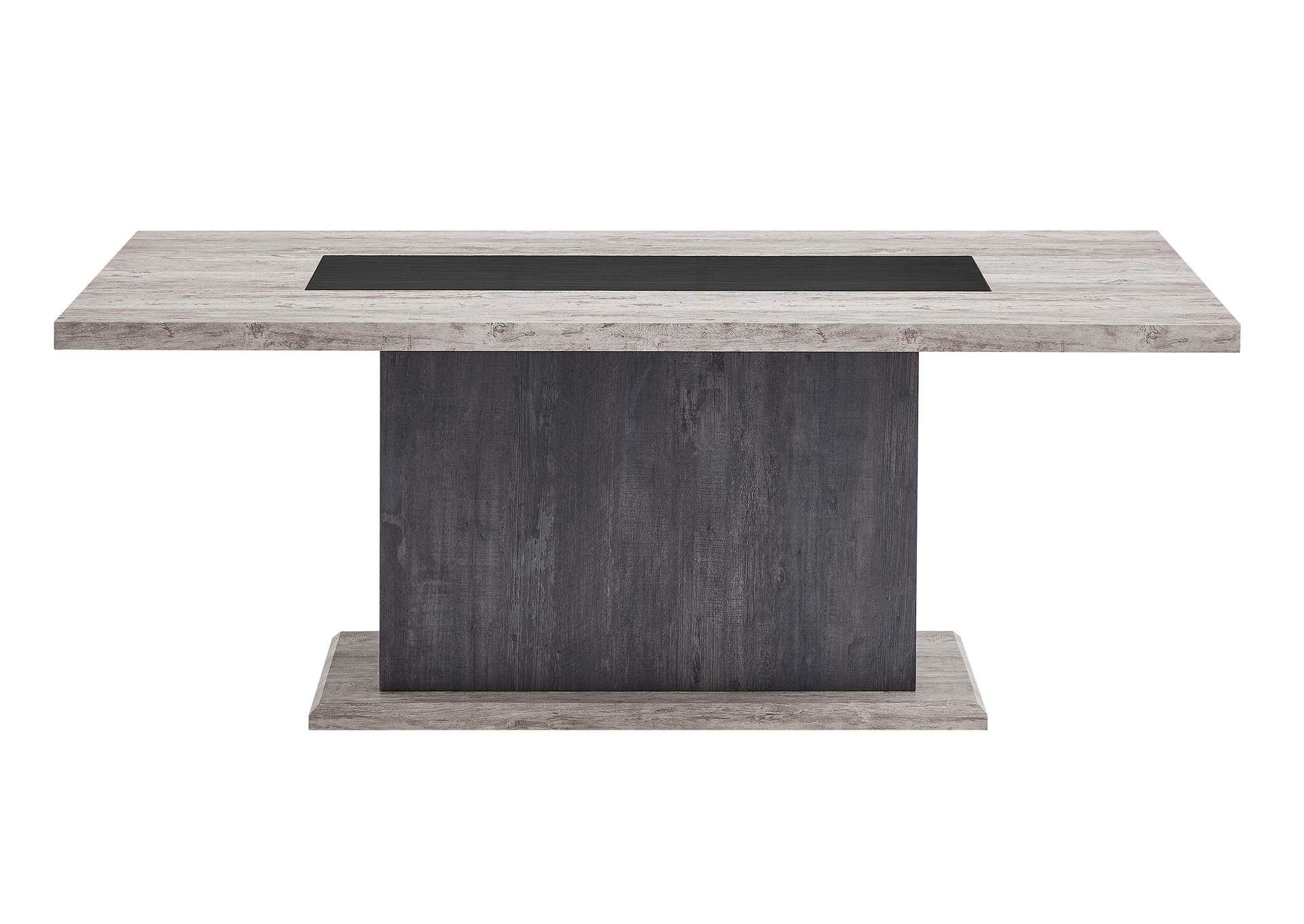 D8030 DINING TABLE WITH STORAGE DRAWERS AND STORAGE DOOR image 1