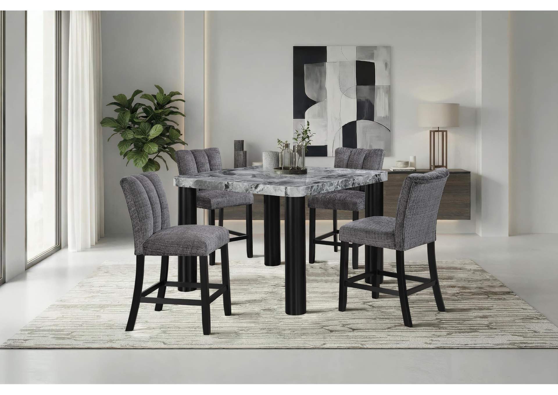 D5473 BAR TABLE AND 8 D06 BAR STOOLS image 1