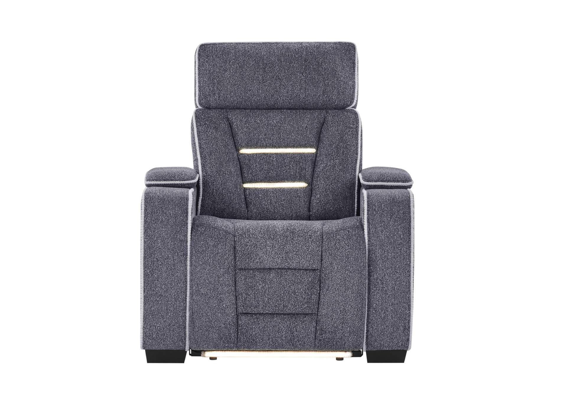 U1895 GREY P2 RECLINER WITH IS AND LED image 1