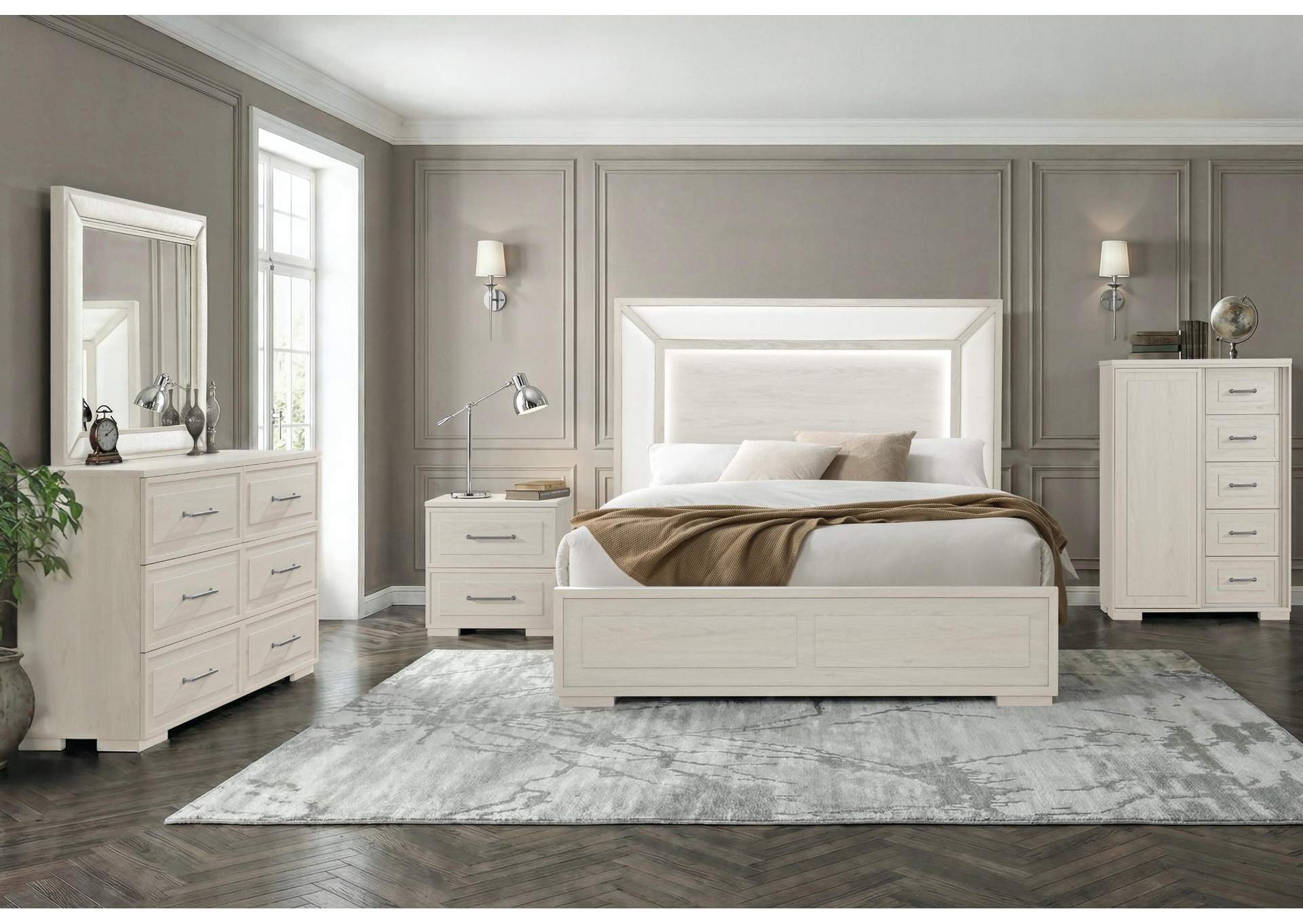 CLARA BEIGE FULL BED GROUP image 1