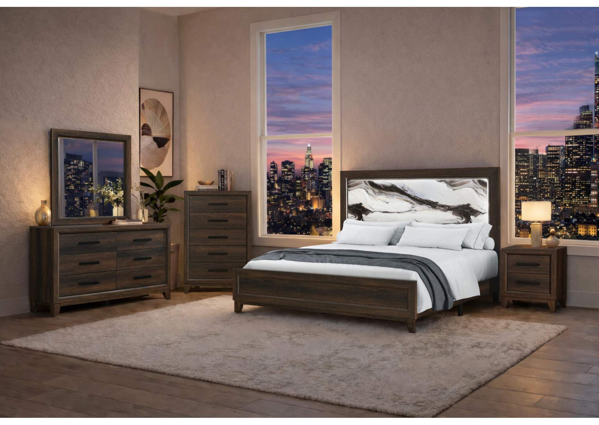 HARMONY BROWN TWIN BED GROUP image 1