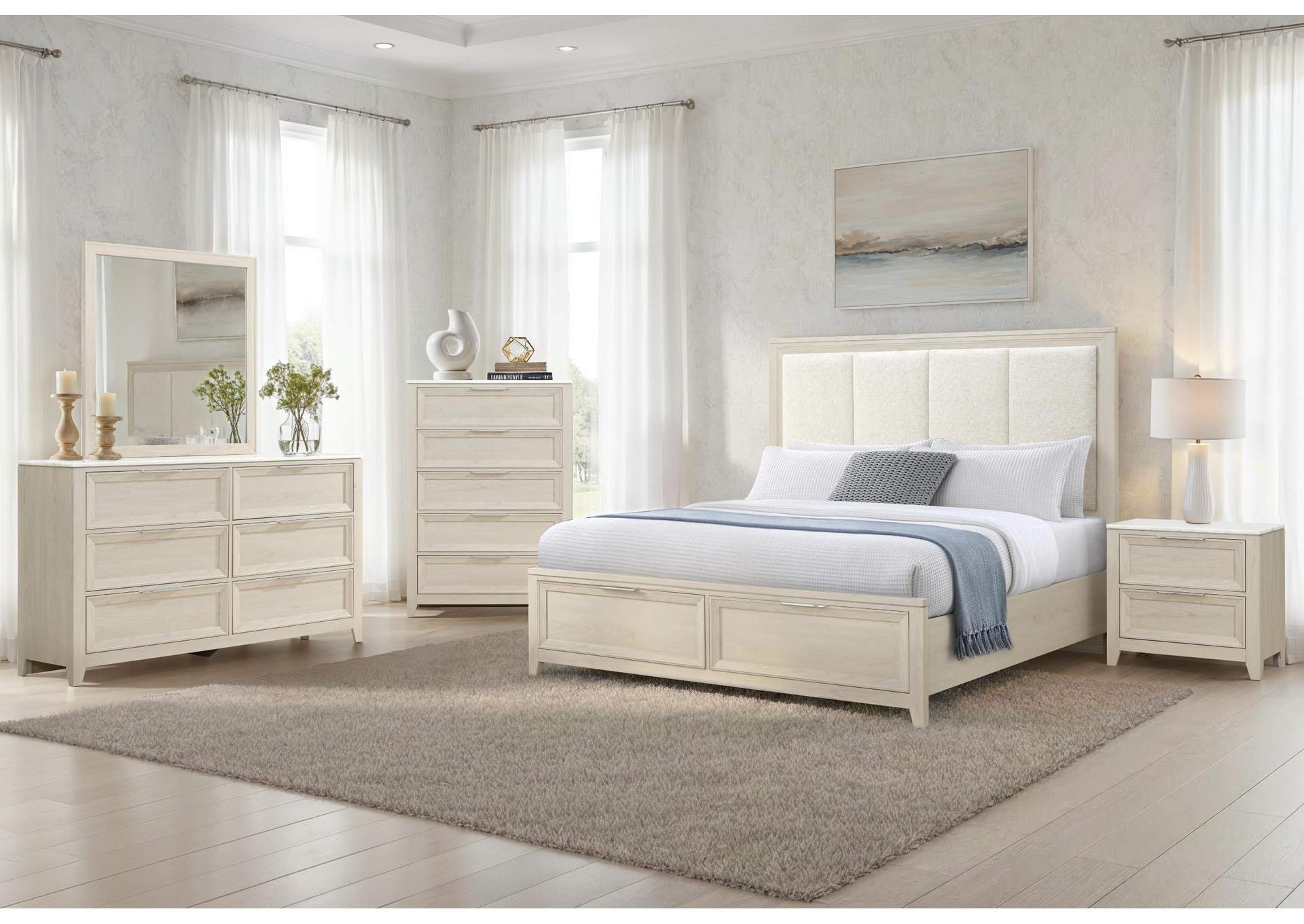 MARIAH BEIGE FULL BED GROUP image 1