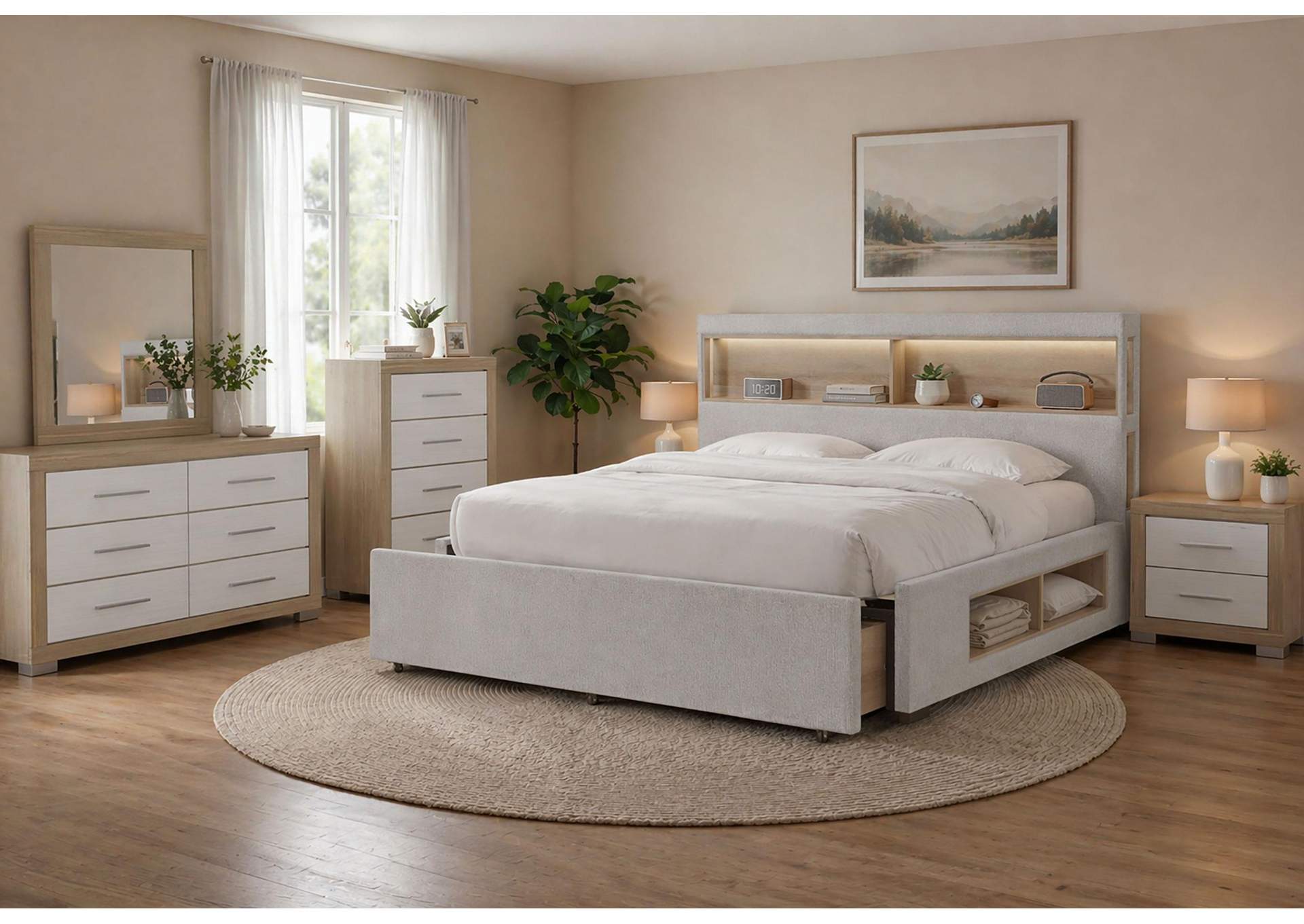 SADIE - EMMA BEIGE KING BED GROUP image 1