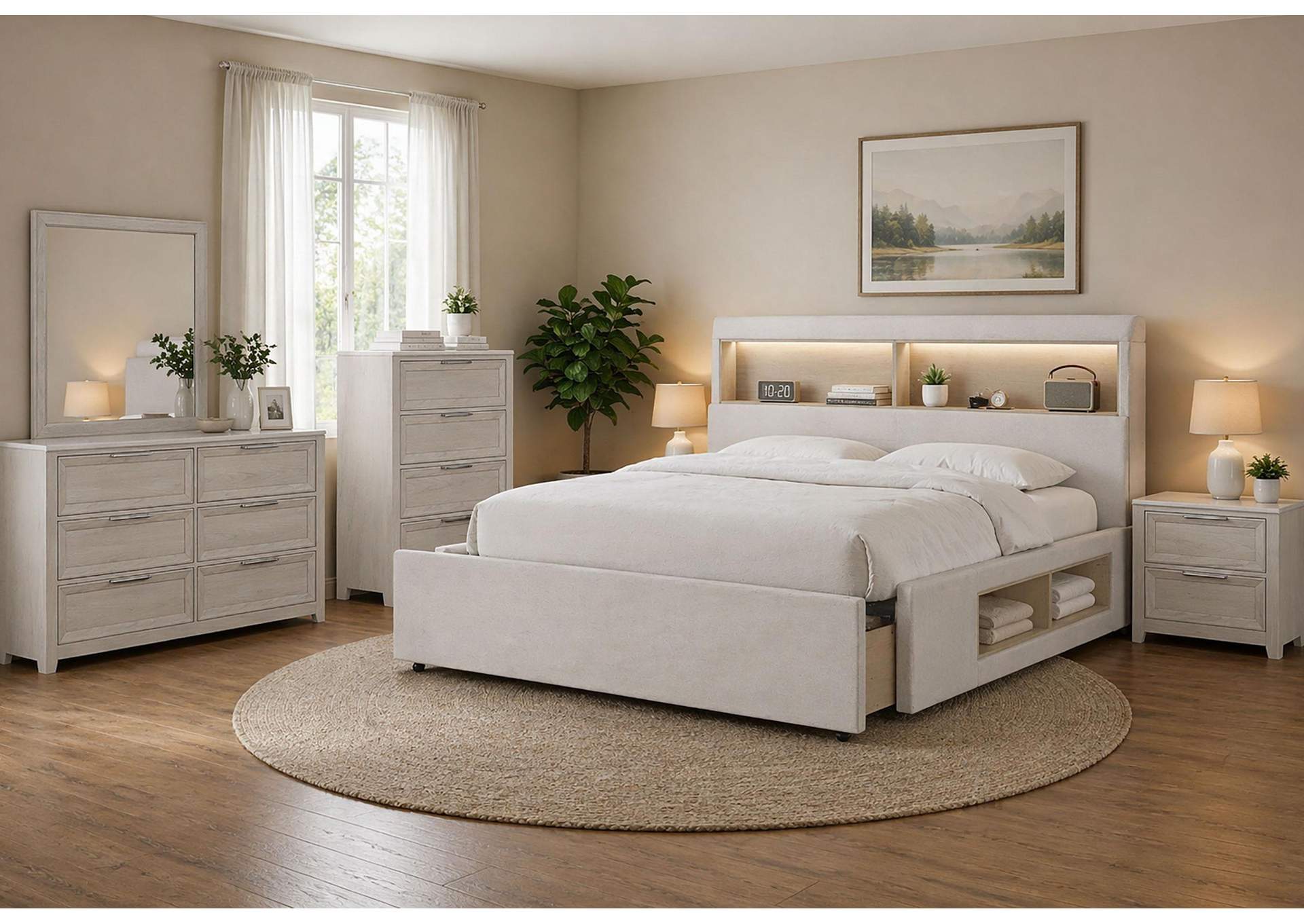 SADIE - MARIAH BEIGE KING BED GROUP image 1