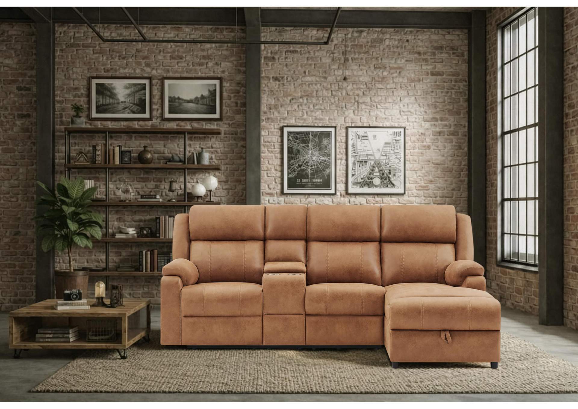 U6980 BROWN SECTIONAL image 1