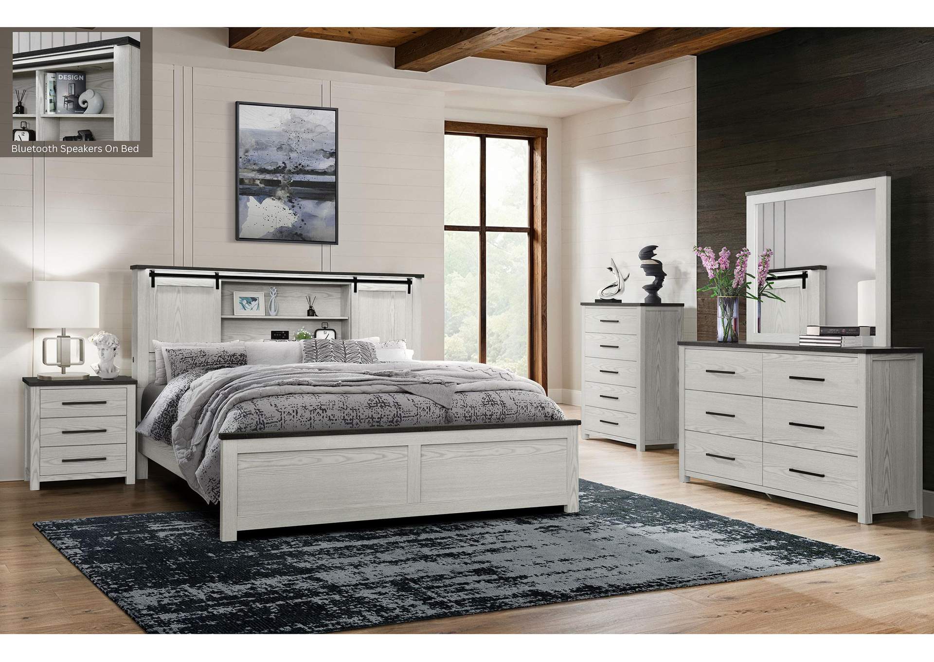 AVA BEIGE KING BED GROUP image 1