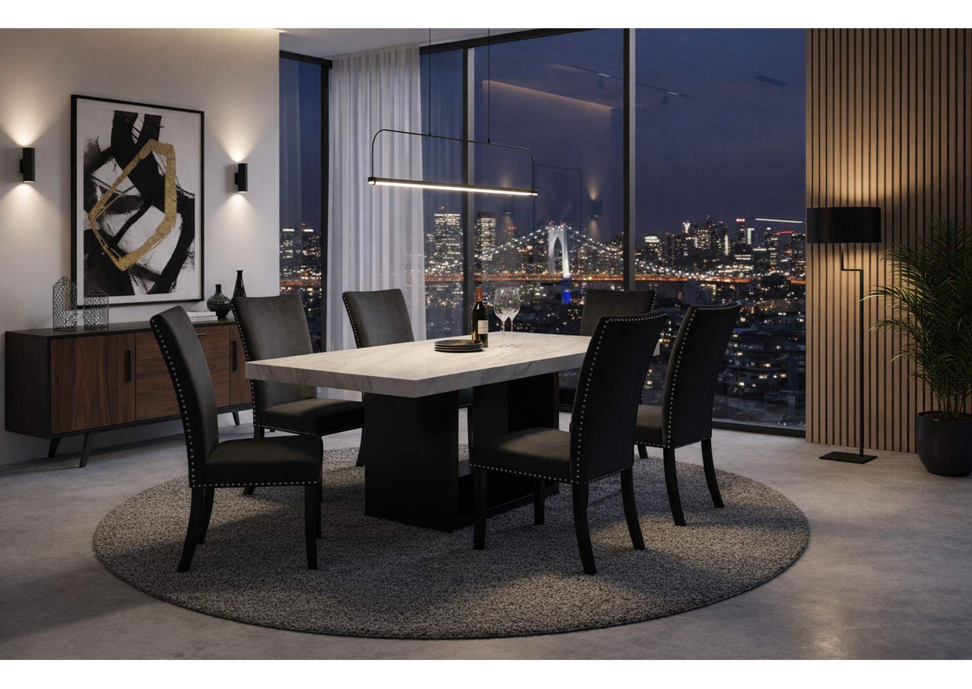D02 DINING TABLE + 4 D03DC BLACK image 1