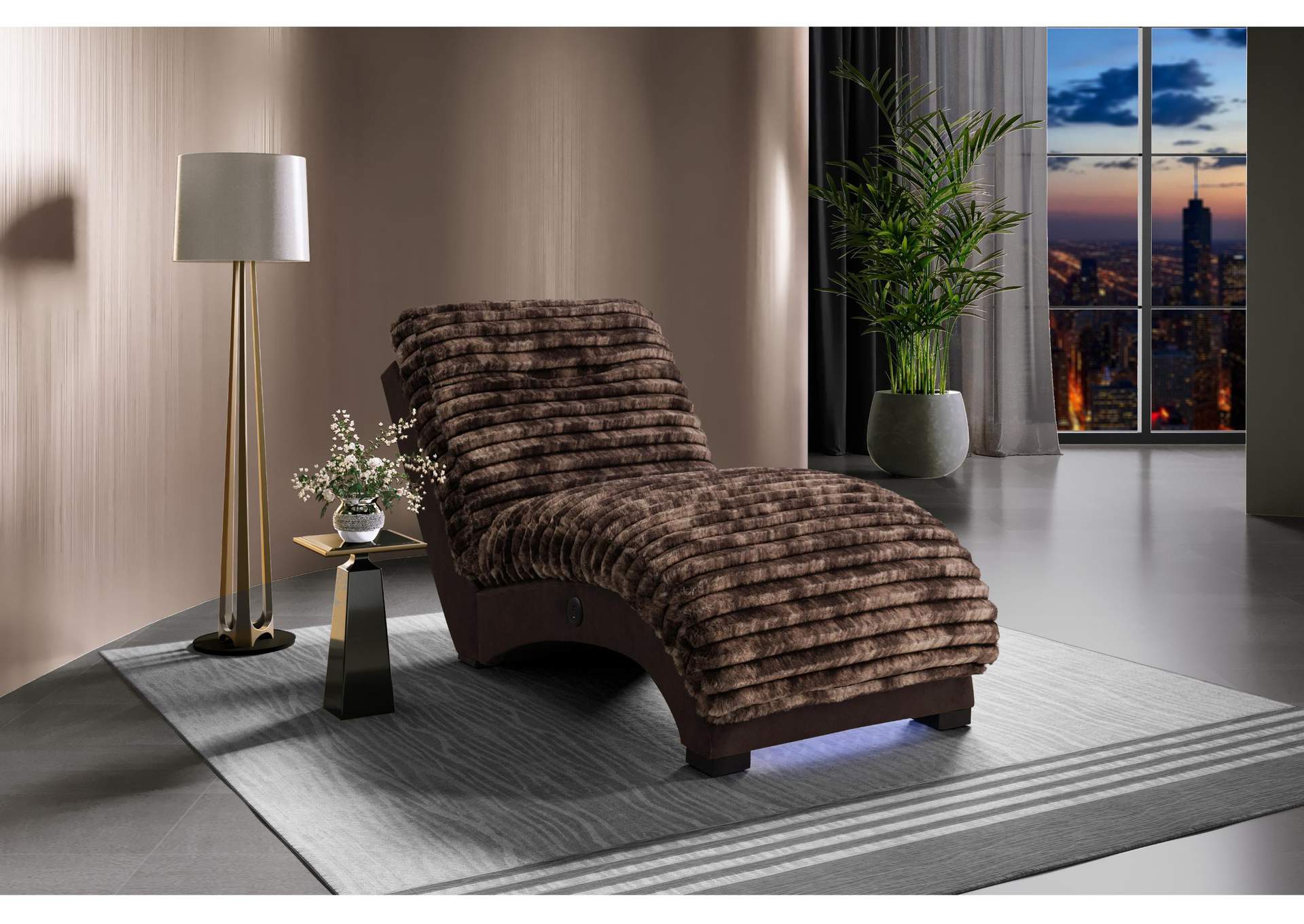 Dominic Mink - Java Long Chair With Usb image 1