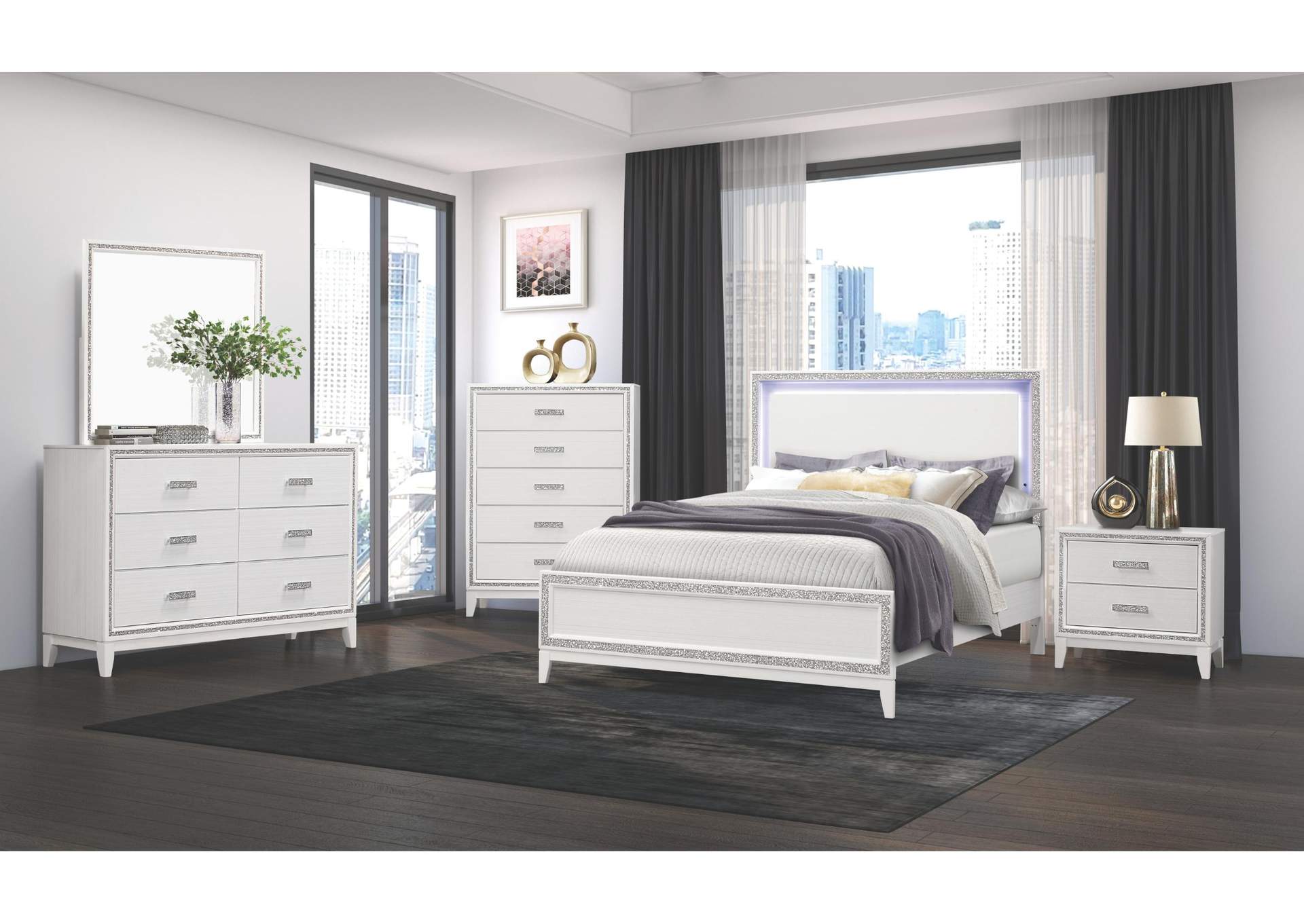 Lily White King Bed Group image 1