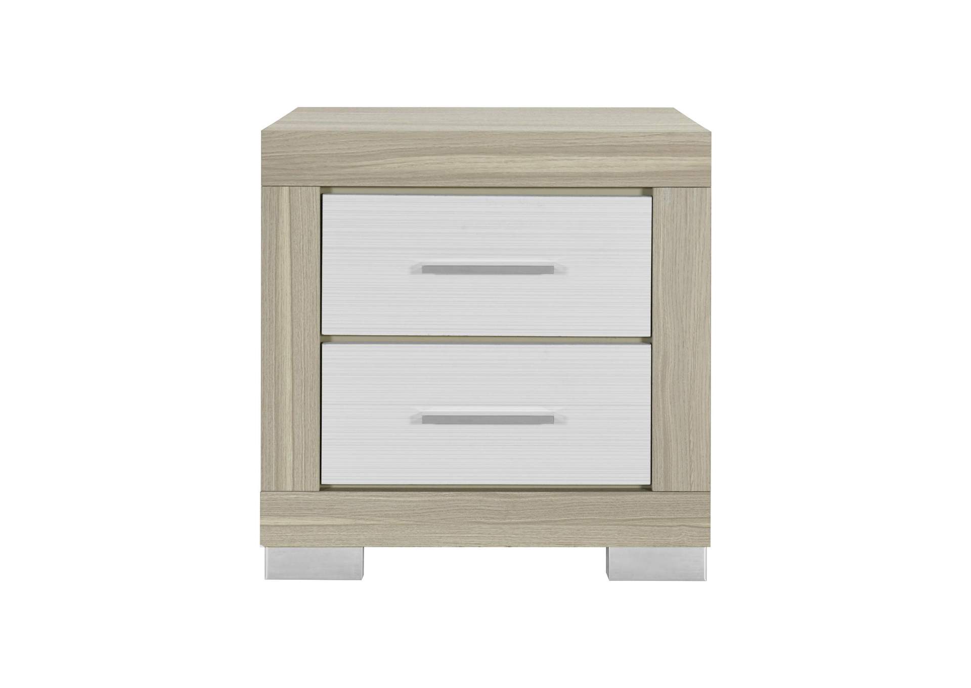 Emma Natural - White Nightstand image 1