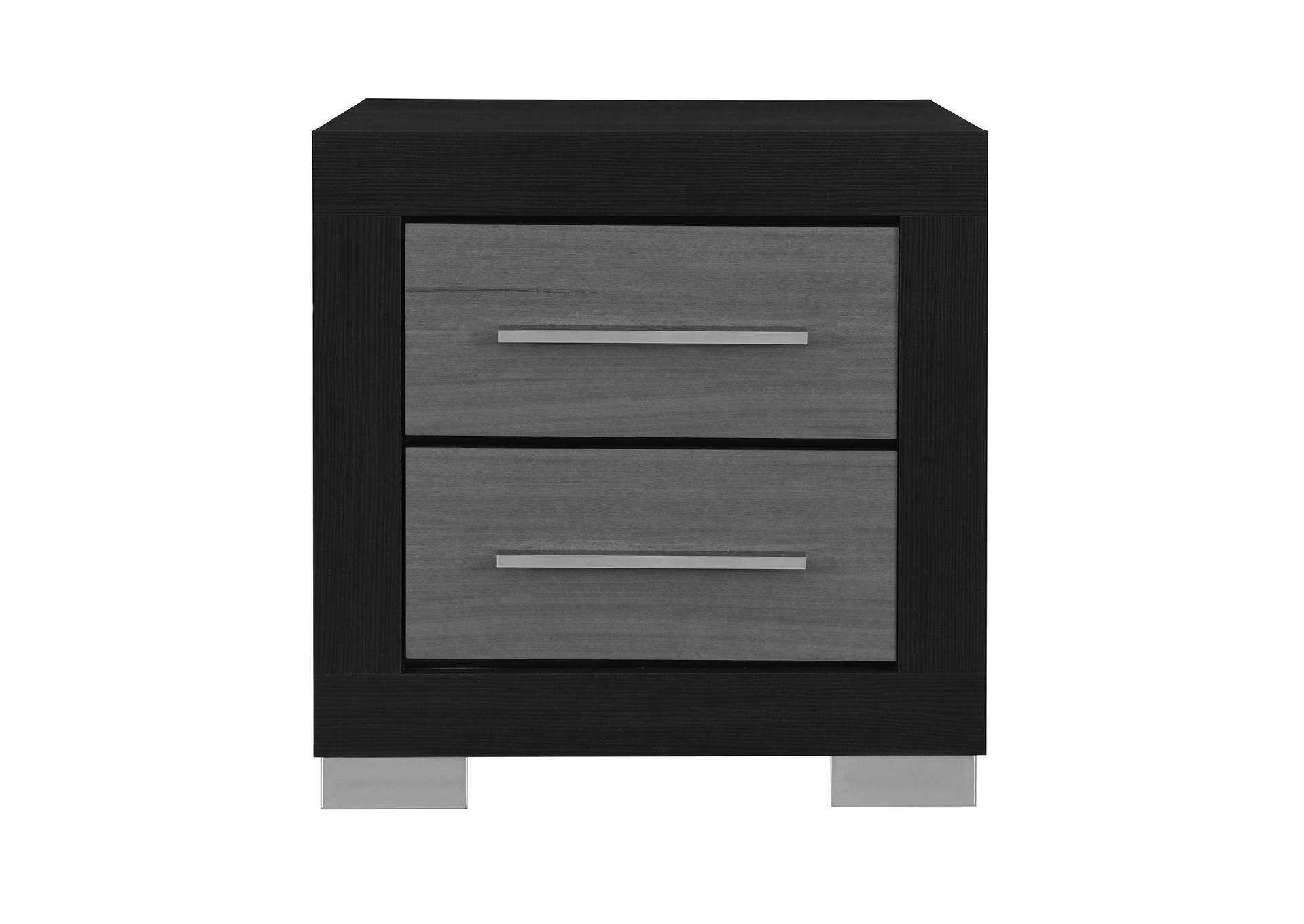 Emma Black - Grey Nightstand image 1
