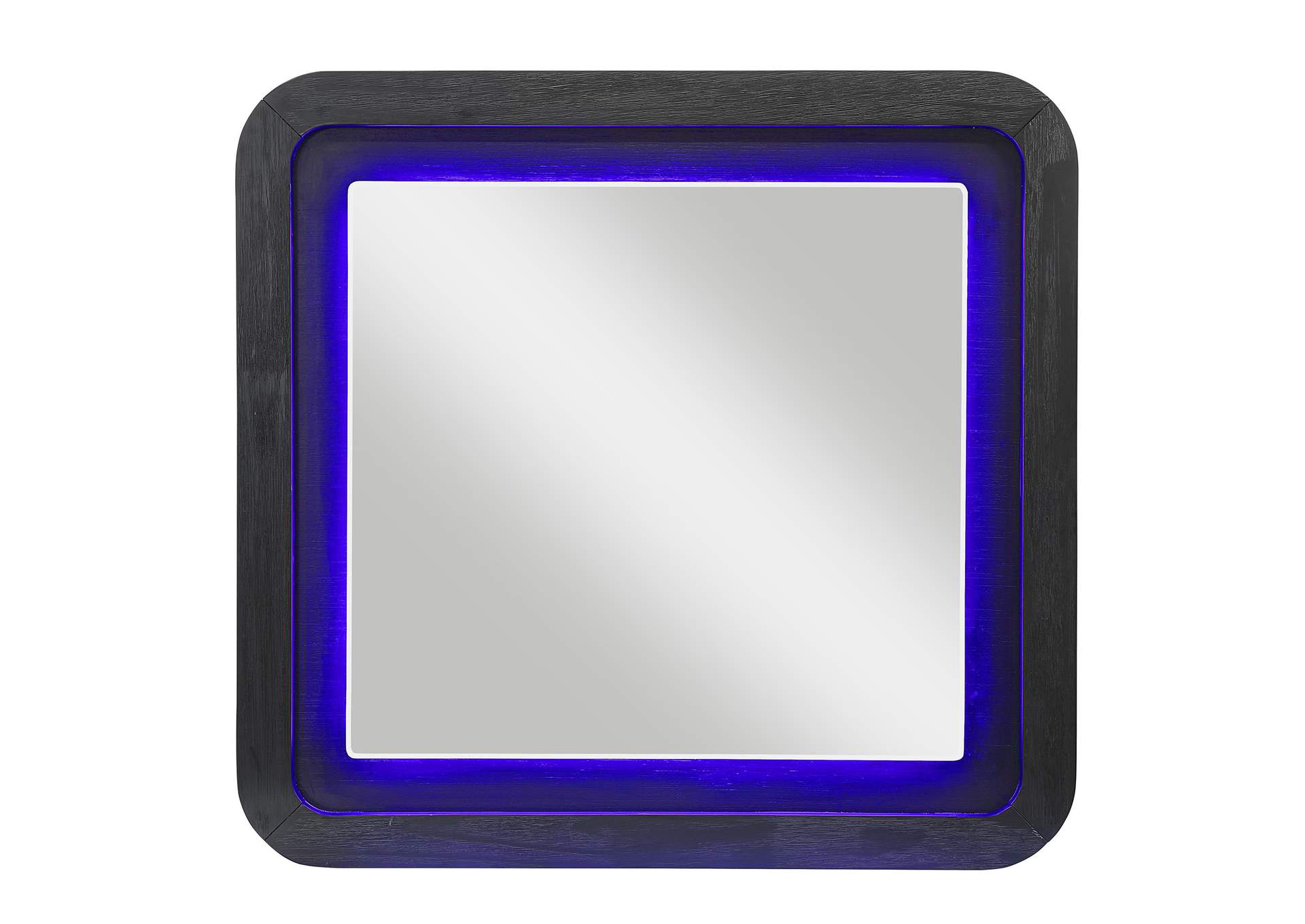 Beckett Wht - Blk Mirror With Led image 1
