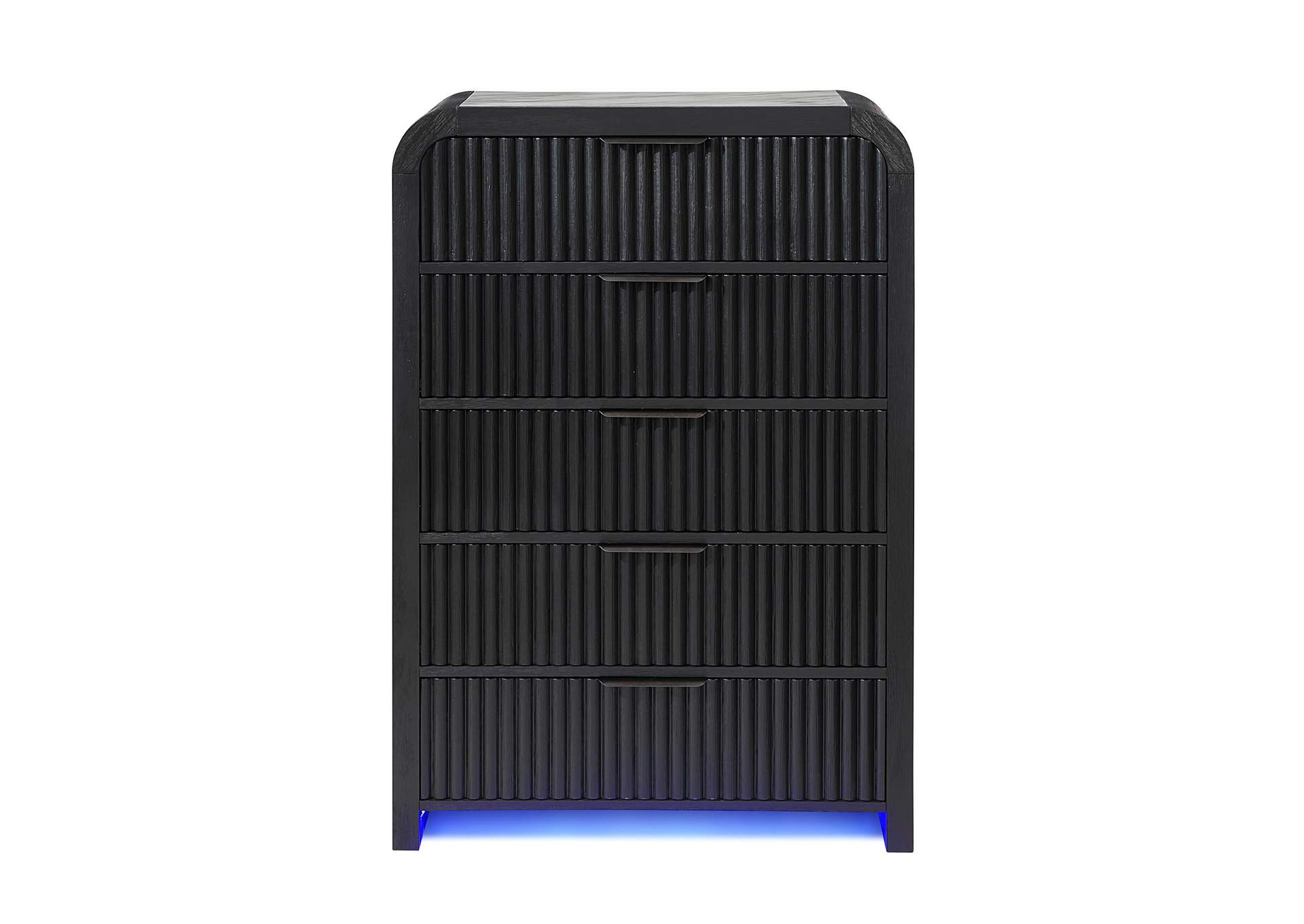 Beckett Wht - Blk Chest With Led image 1