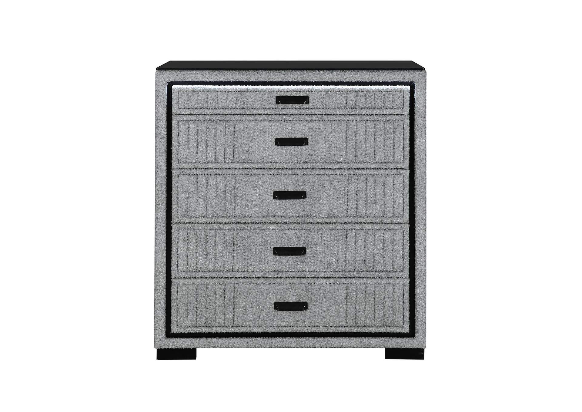 Isabella Grey Chest With Led image 1