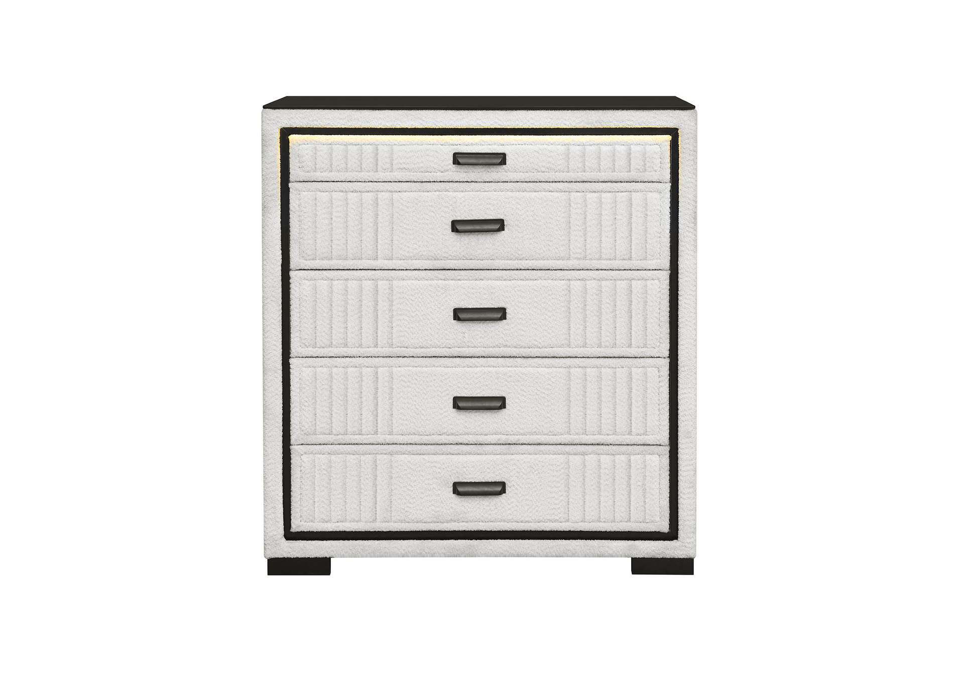 Isabella White - Black Chest With Led image 1