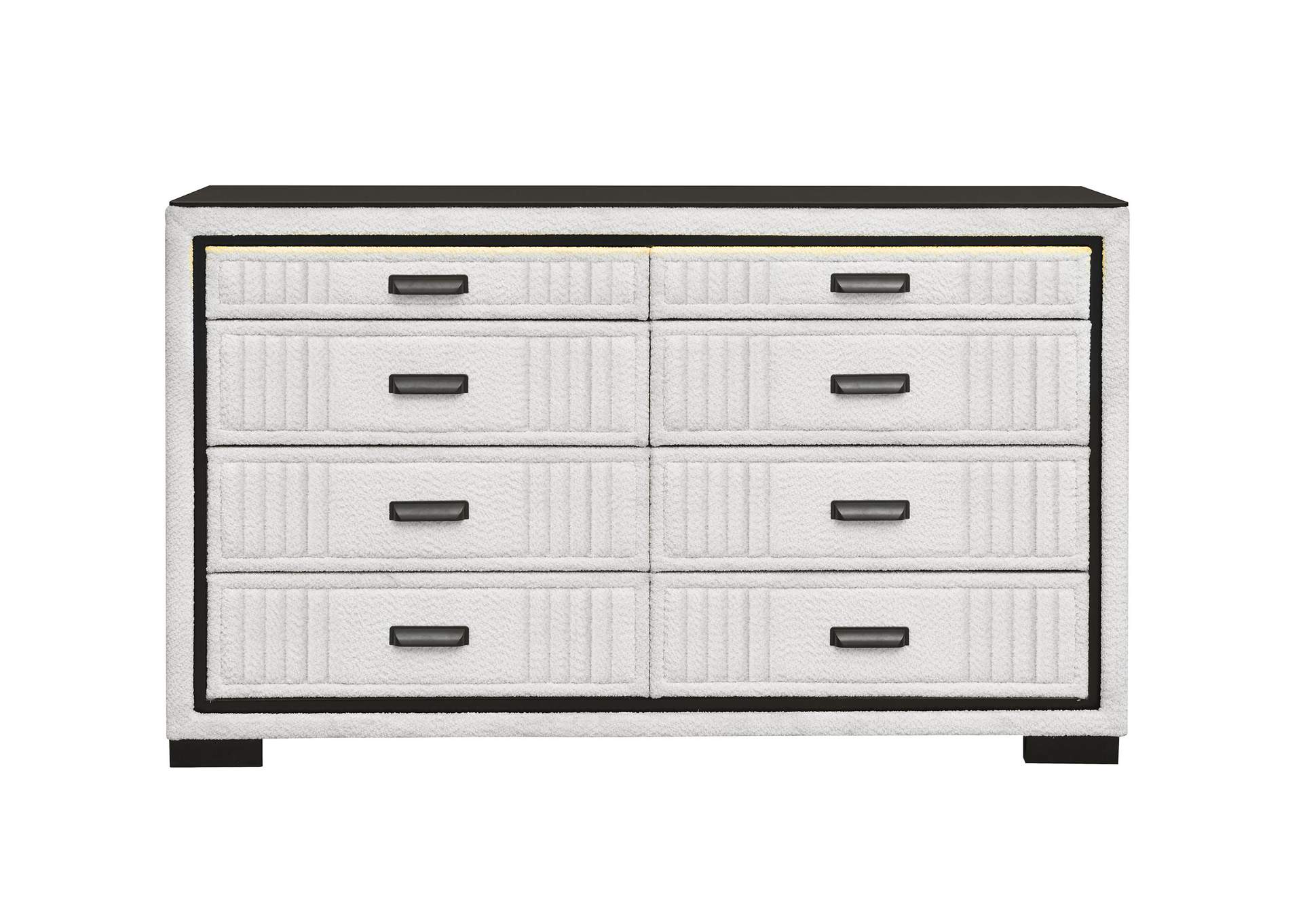 Isabella White - Black Dresser With Led image 1