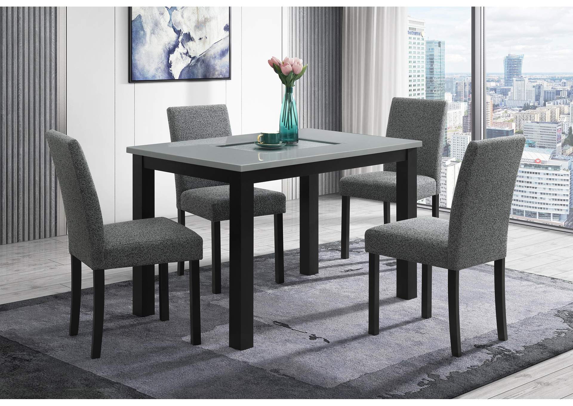 D8112 Dining Table With 4 D8112 Dining Chairs image 1