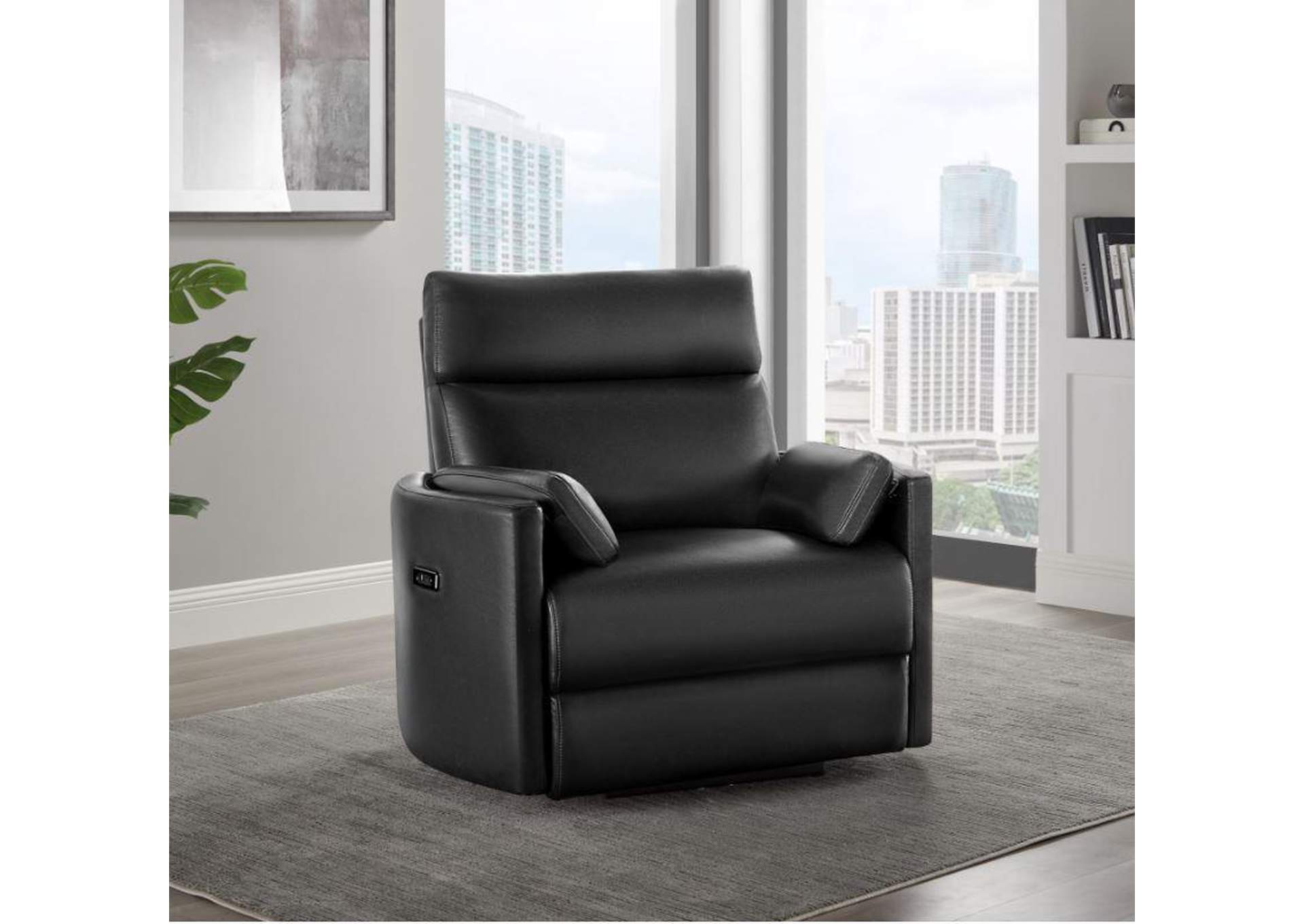U8571 Charcoal Power Recliner image 1