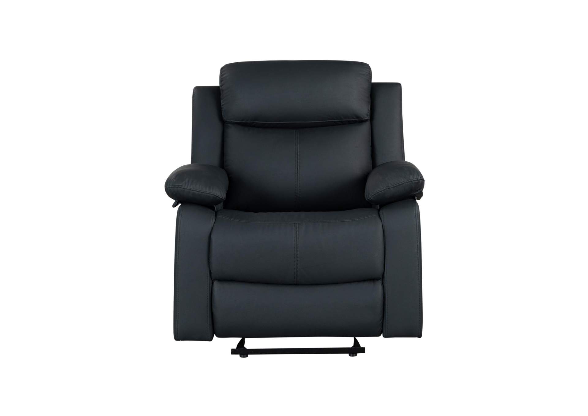 U6026 Black Polyurethane 72A Glider Recliner With Led image 1