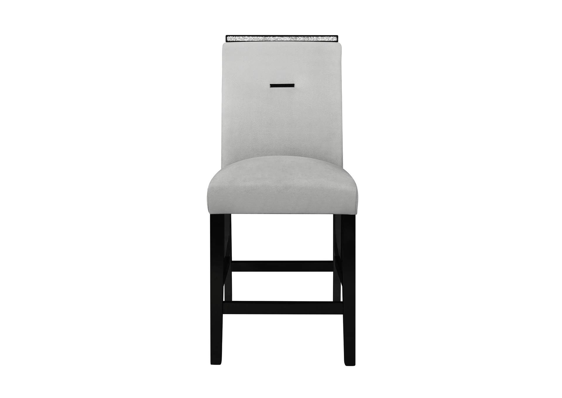 MONACO GREY - BLACK BAR STOOL image 1