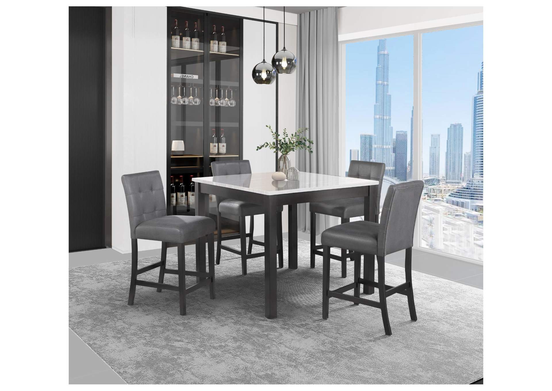 D4052 Bar Table And 4 Bar Stools image 1