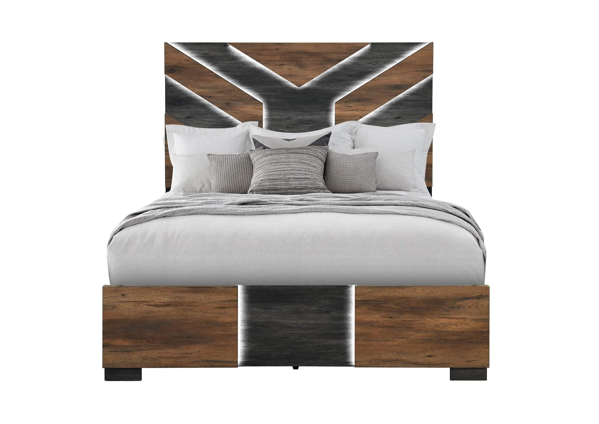 OPTIMUS BROWN - BLACK QUEEN BED image 1