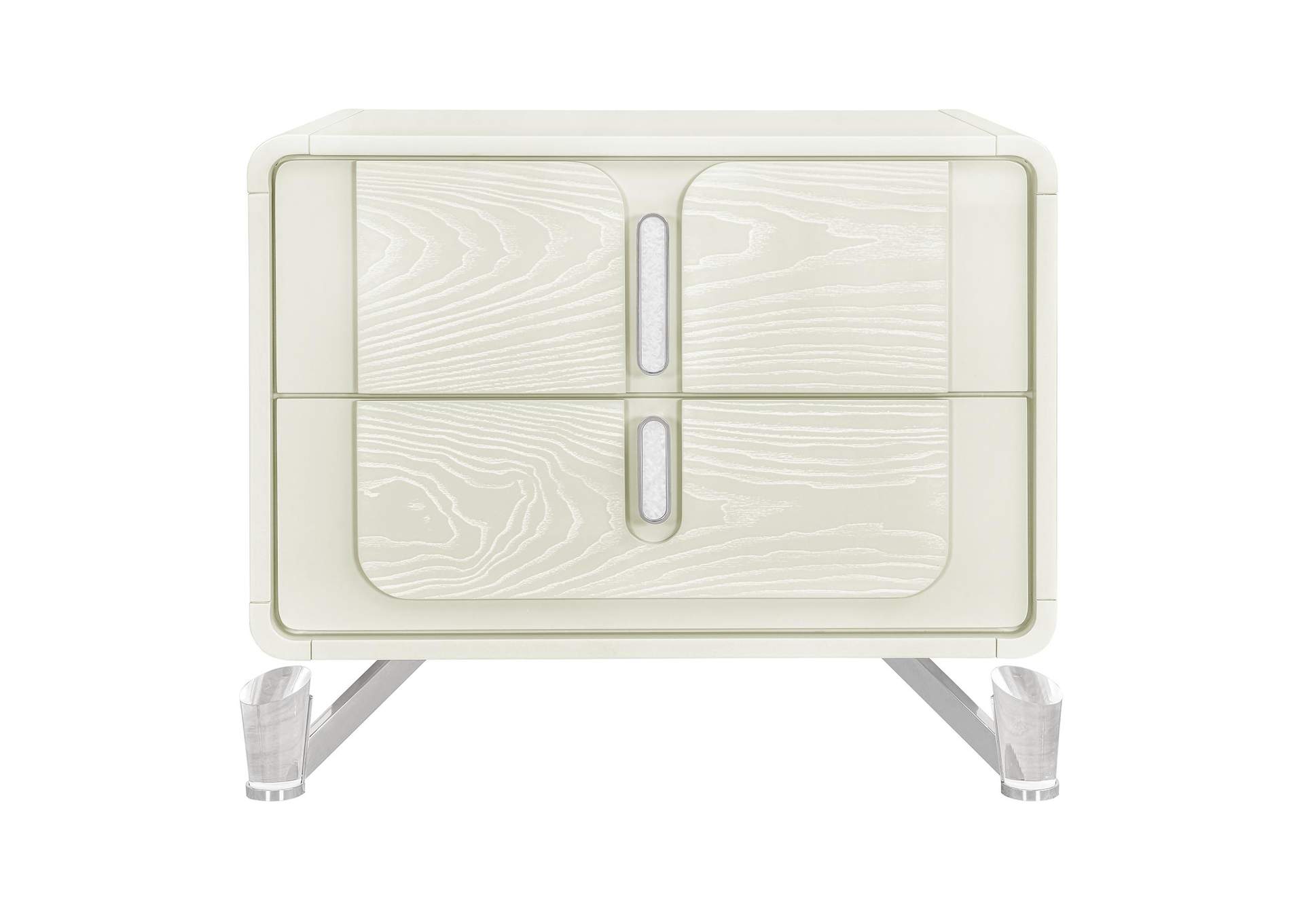 Lyra Beige Nightstand With Usb image 1
