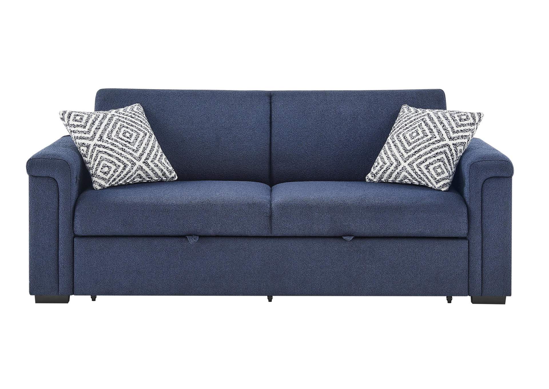U0211 NAVY SOFA BED W PULL OUT image 1